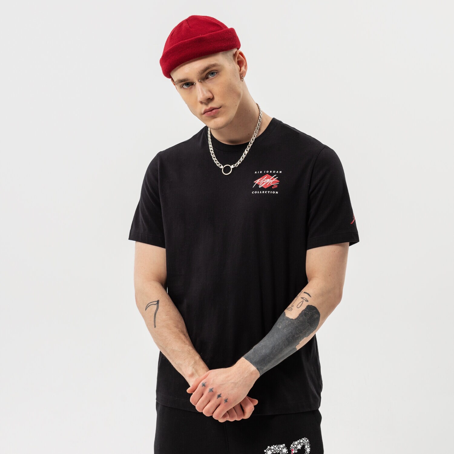 Bărbați tricou JORDAN TRICOU M J FLT ESS JDN AIR GFX CREW DH8968-011 Negru