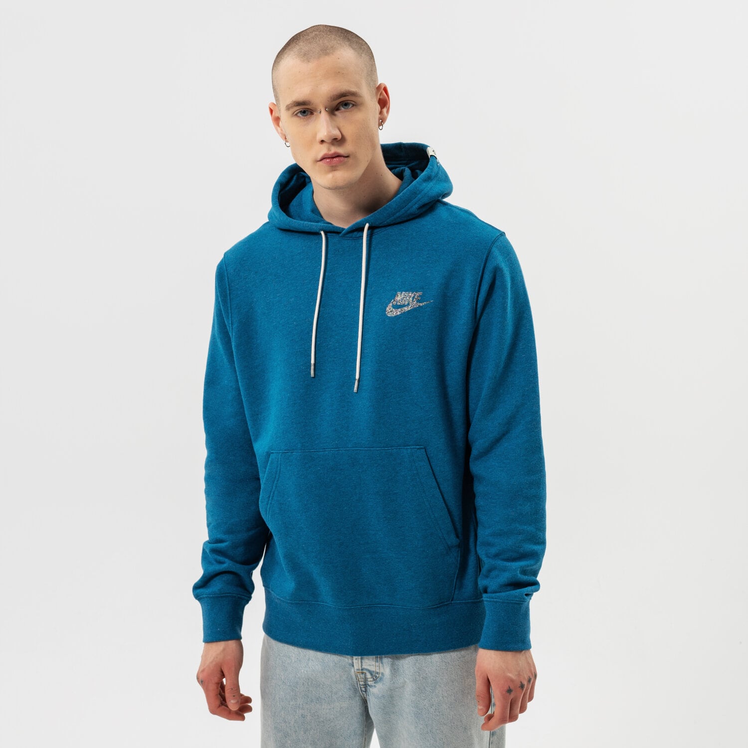 Bărbați bluză NIKE BLUZĂ CU GLUGĂ NSW REVIVAL FLC PO HOODIE C DM5624-404 Albastru