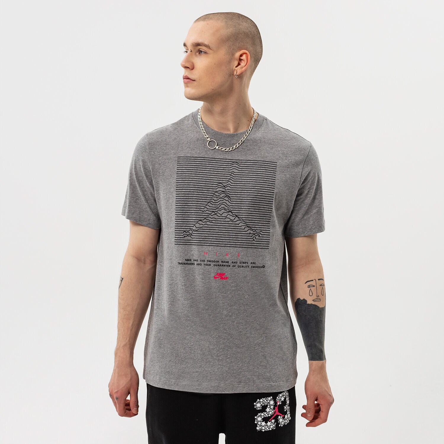 Bărbați tricou JORDAN TRICOU M J JMPMN GFX SS CREW DH8972-091 Gri