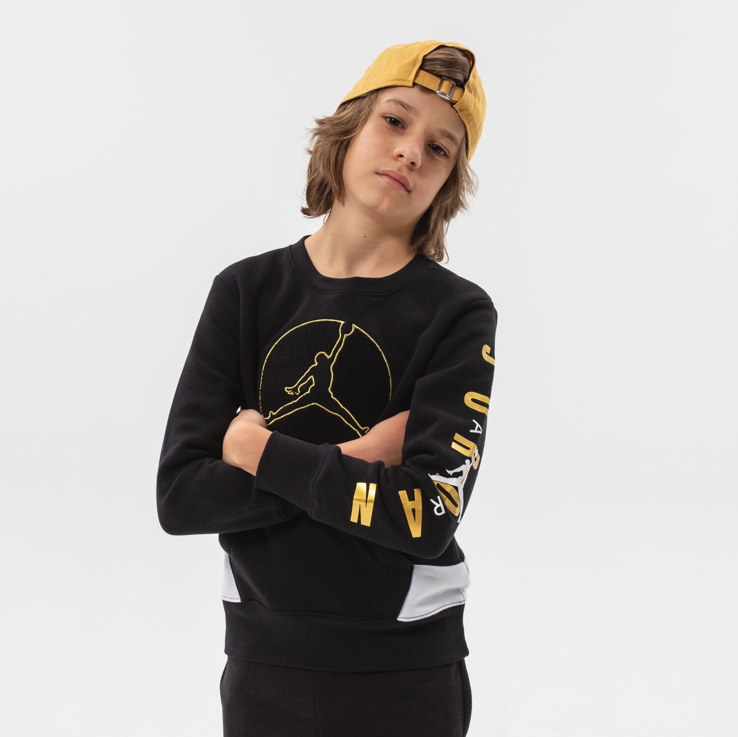 Copii bluză JORDAN BLUZĂ JUMPMAN CREWNECK BOY 95B021023 Negru