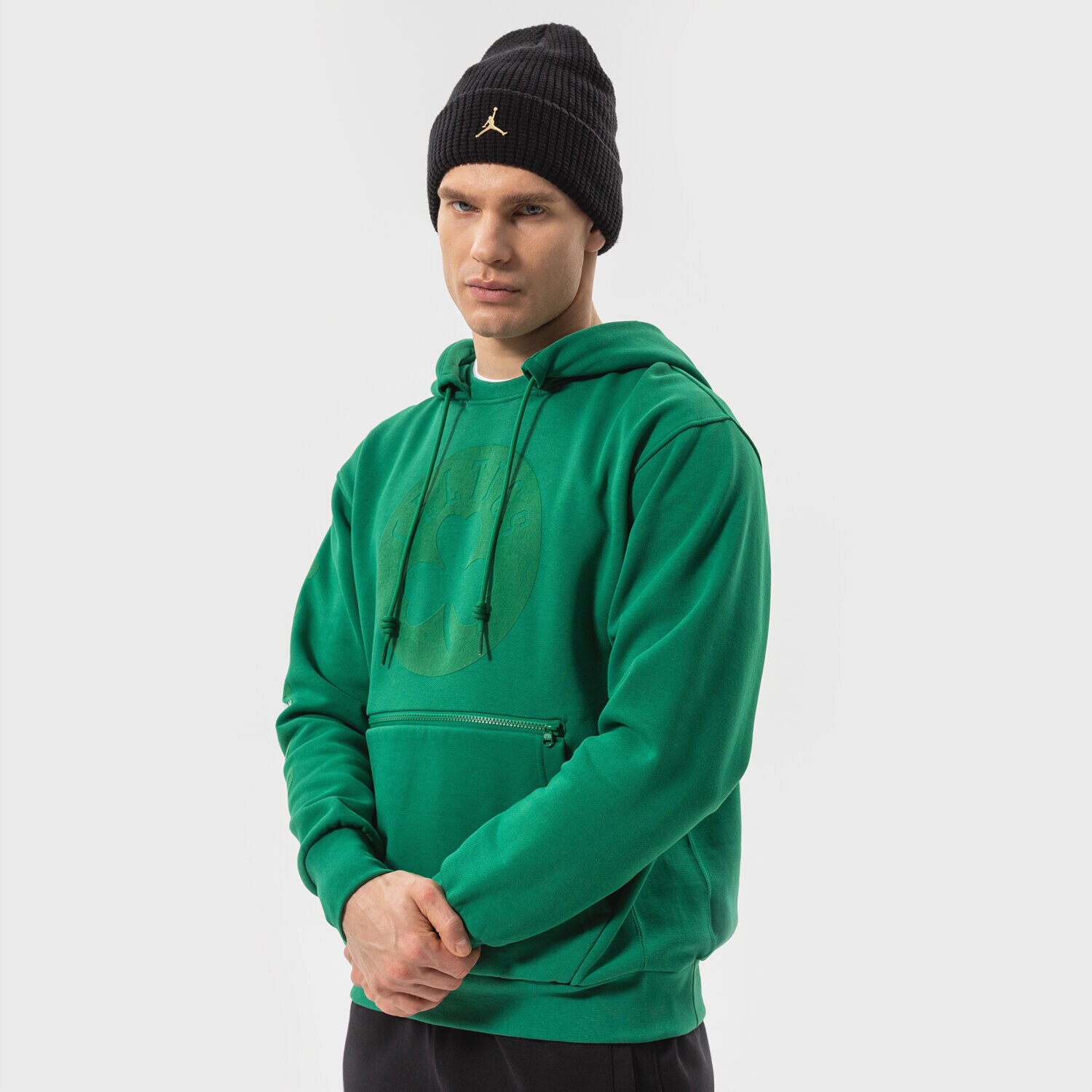 Bărbați bluză NIKE BLUZĂ CU GLUGĂ BOS M NK PO FLC CTS STMT NBA DB1518-312 Verde
