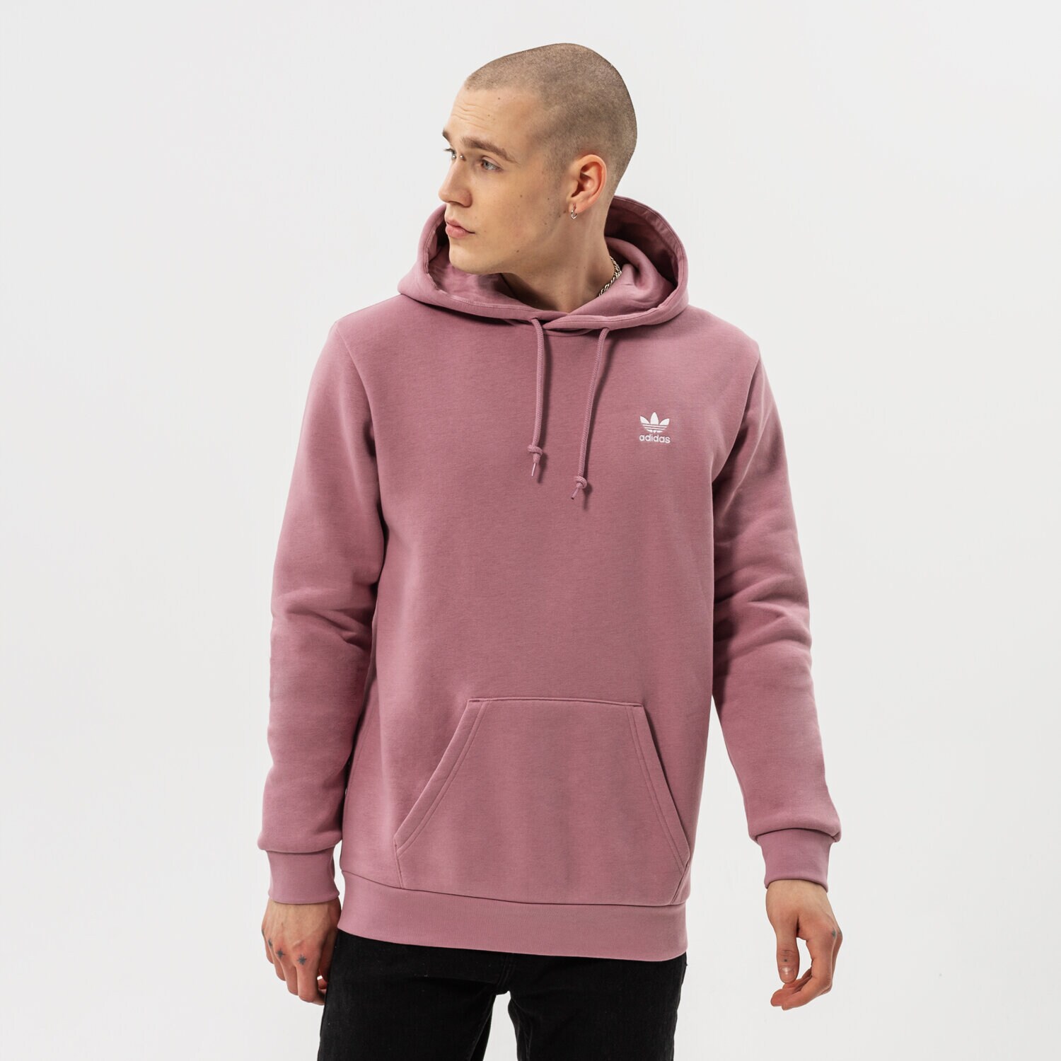 Bărbați bluză ADIDAS BLUZĂ CU GLUGĂ ESSENTIAL HOODY HE9416 Roz