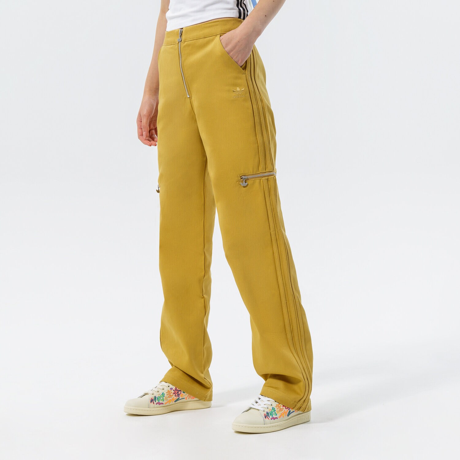 Femei pantaloni ADIDAS PANTALONI TRACKPANT HE4738 Galben Muștar