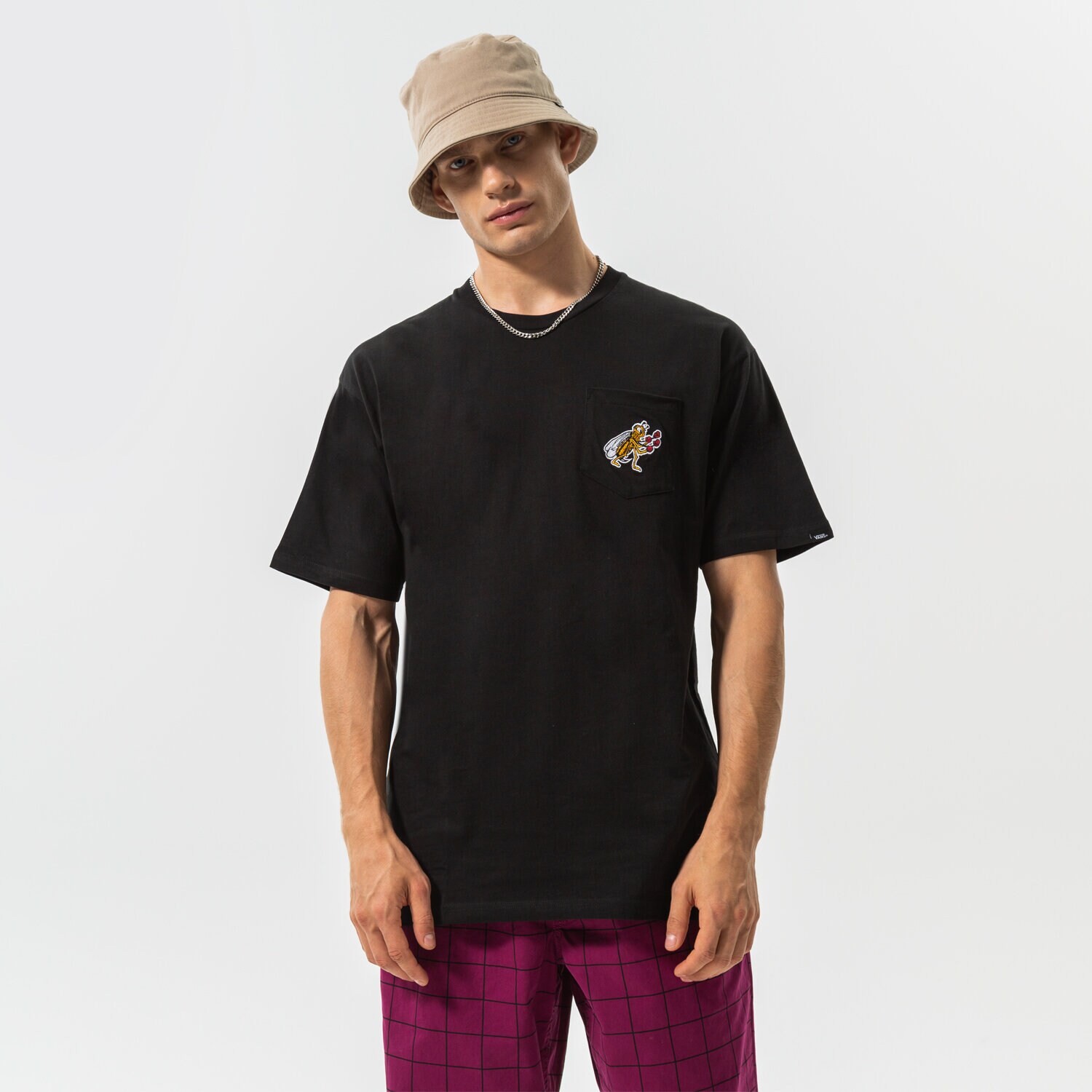Bărbați tricou VANS TRICOU CHECKERBOARD RESEARCH TEE VN0A7S6PBLK1 Negru