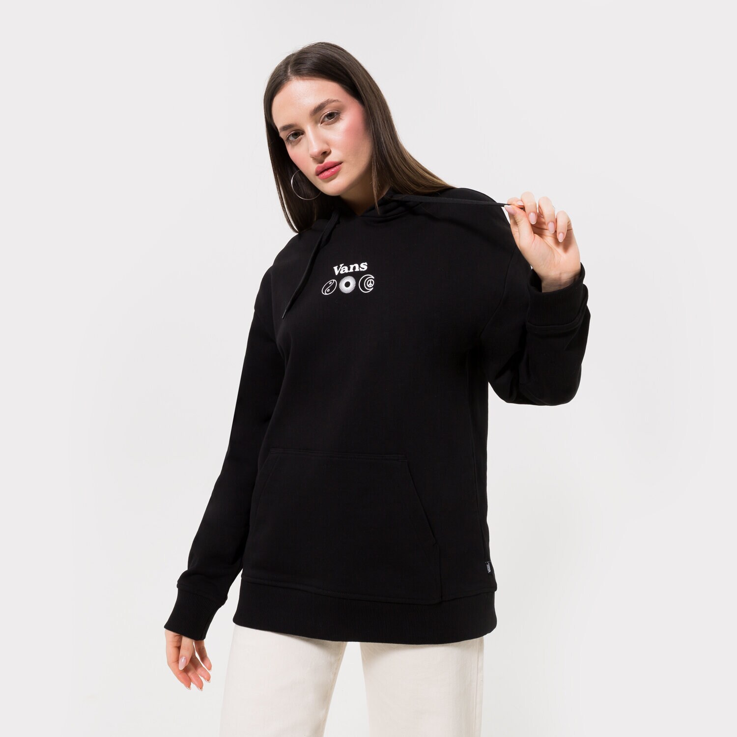 Femei bluză VANS BLUZĂ CU GLUGĂ NATURAL OS PO VN0A7TMPBLK1 Negru