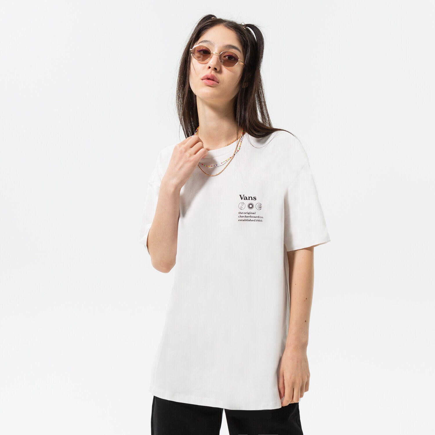 Femei tricou VANS TRICOU NATURE & SOUL OS SS VN0A7TMMFS81 Bej