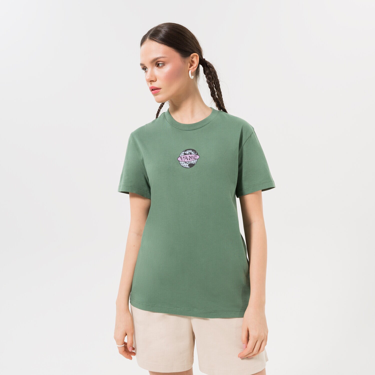 Femei tricou VANS TRICOU EARTH & SUN BFF SS VN0A7TN3YQW1 Verde