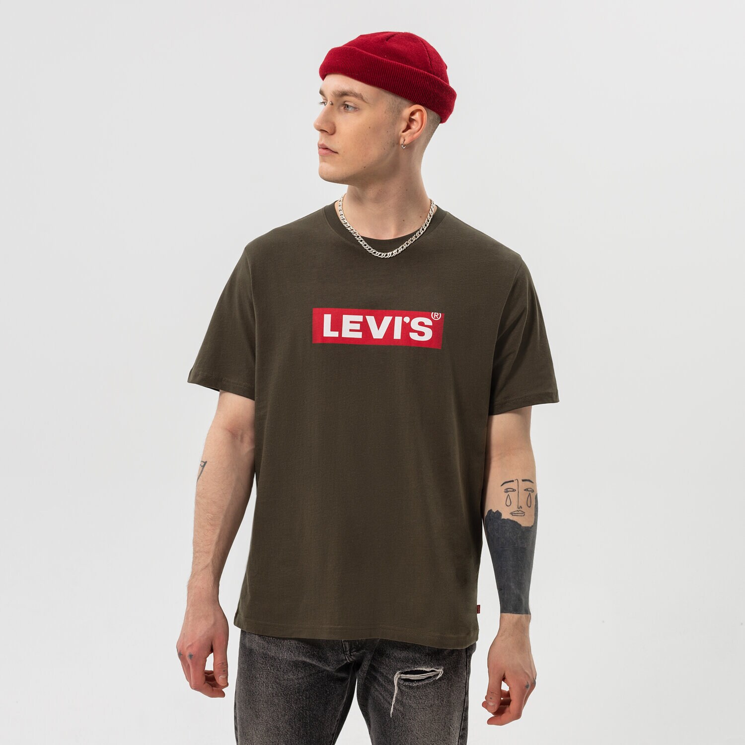 Bărbați tricou LEVI'S TRICOU SS RELAXED FIT TEE AGILITY A2082-0048 Kaki
