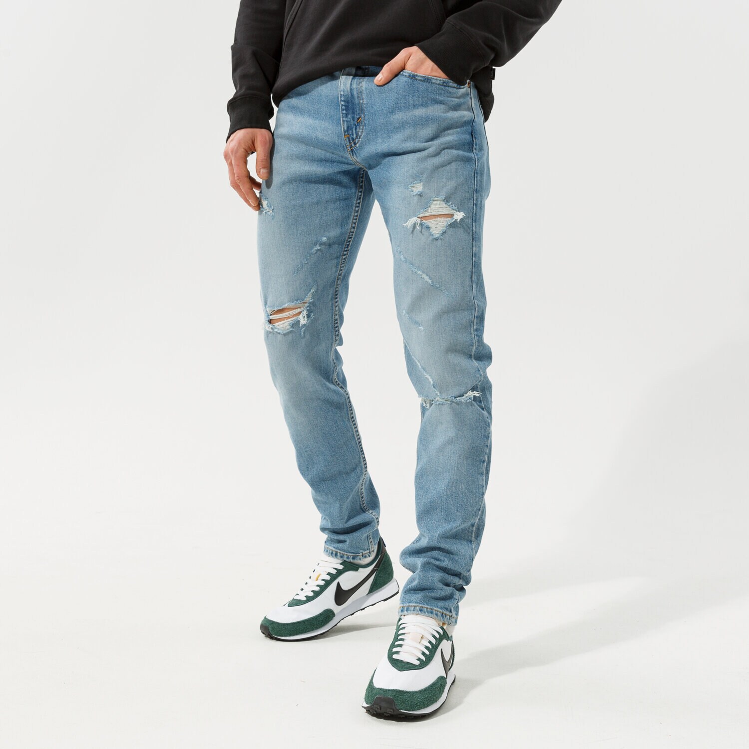 Bărbați pantaloni LEVI'S PANTALONI  512 SLIM TAPER LO BALL 59437-0090 Albastru