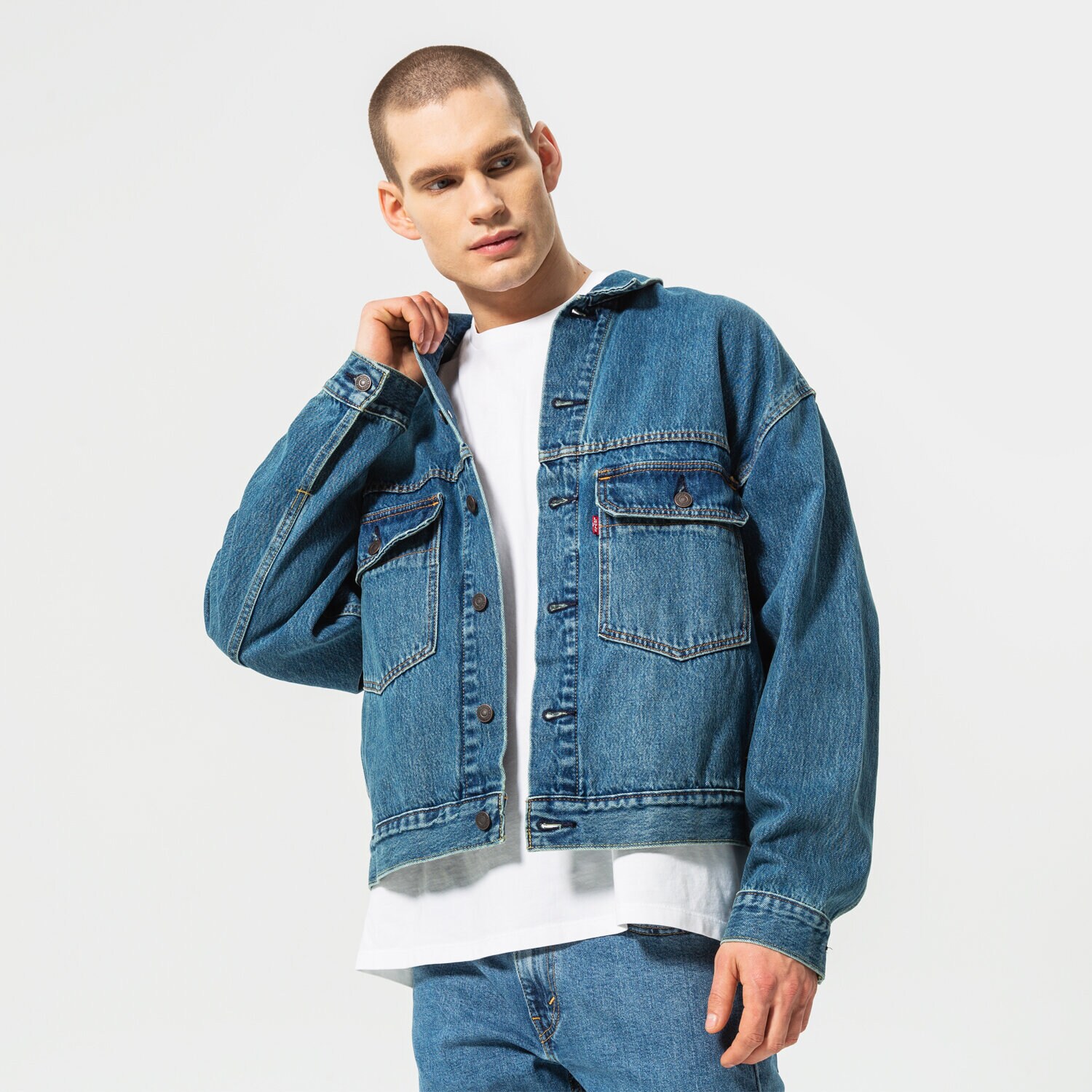 Bărbați jachetă LEVI'S JACHETĂ STAY LOOSE TYPE 2 A1988-0000 Albastru
