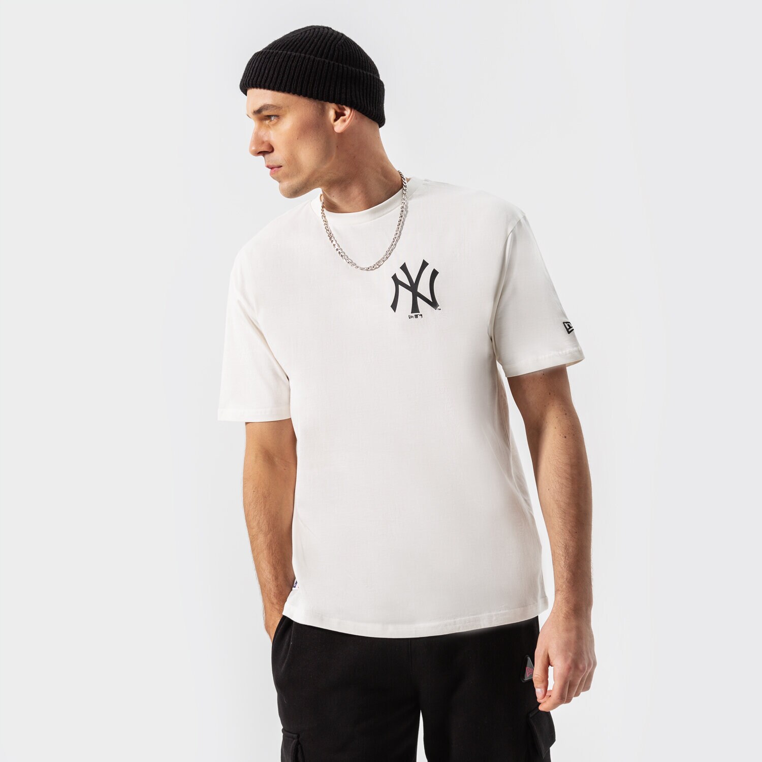Bărbați tricou NEW ERA TRICOU MLB BIG LOGO OVERSIZED TEE NYY NEW YORK YANKE 12195449 Bej