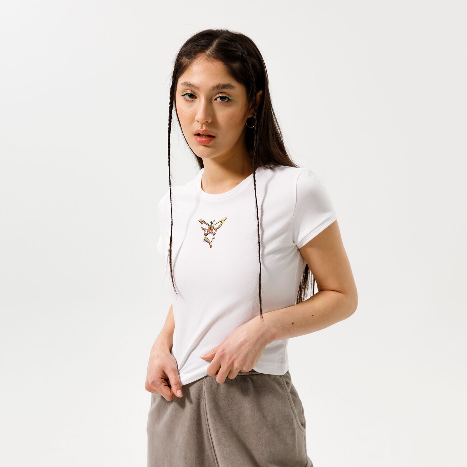 Femei tricou PUMA TRICOU PUMA X DUA LIPA SLIM TEE 534737 02 Alb