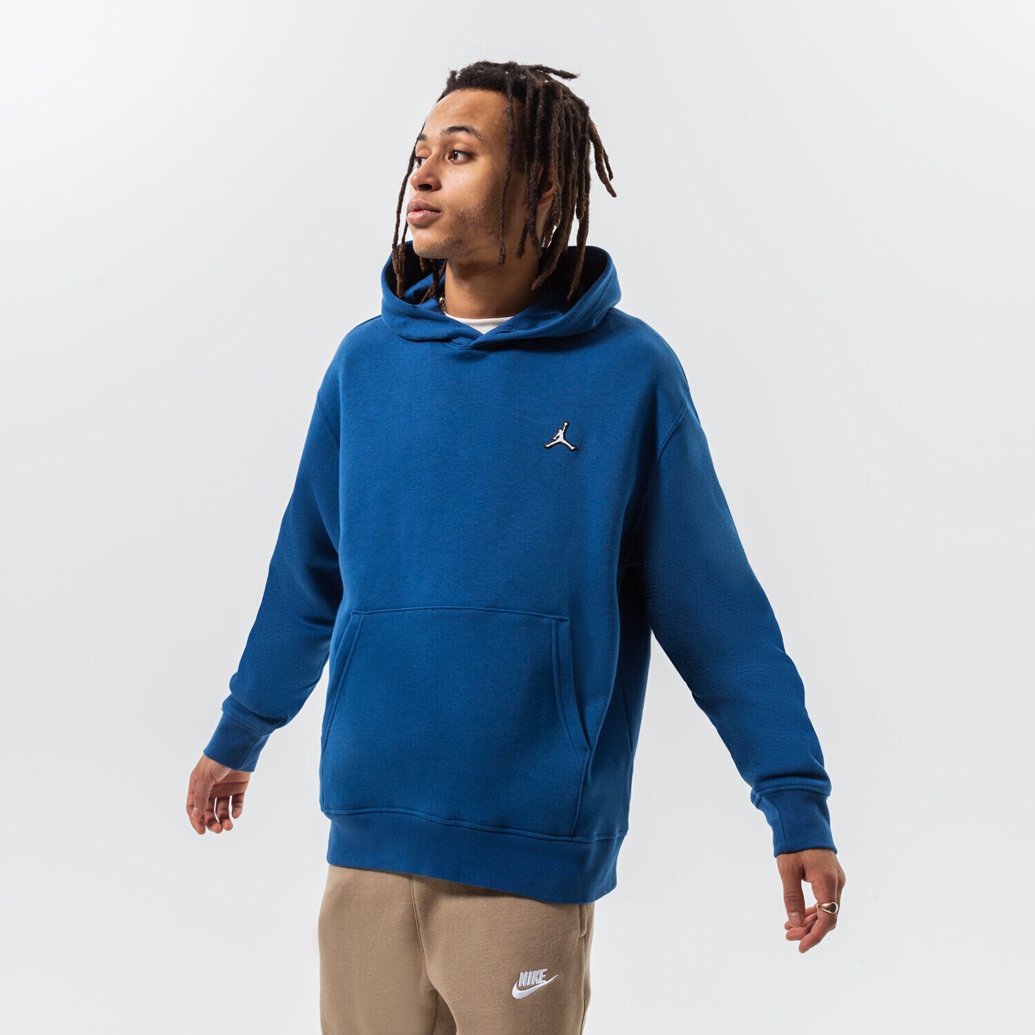 Bărbați bluză JORDAN BLUZĂ CU GLUGĂ M J ESS FLC PO HOODIE DQ7466-493 Bleumarin