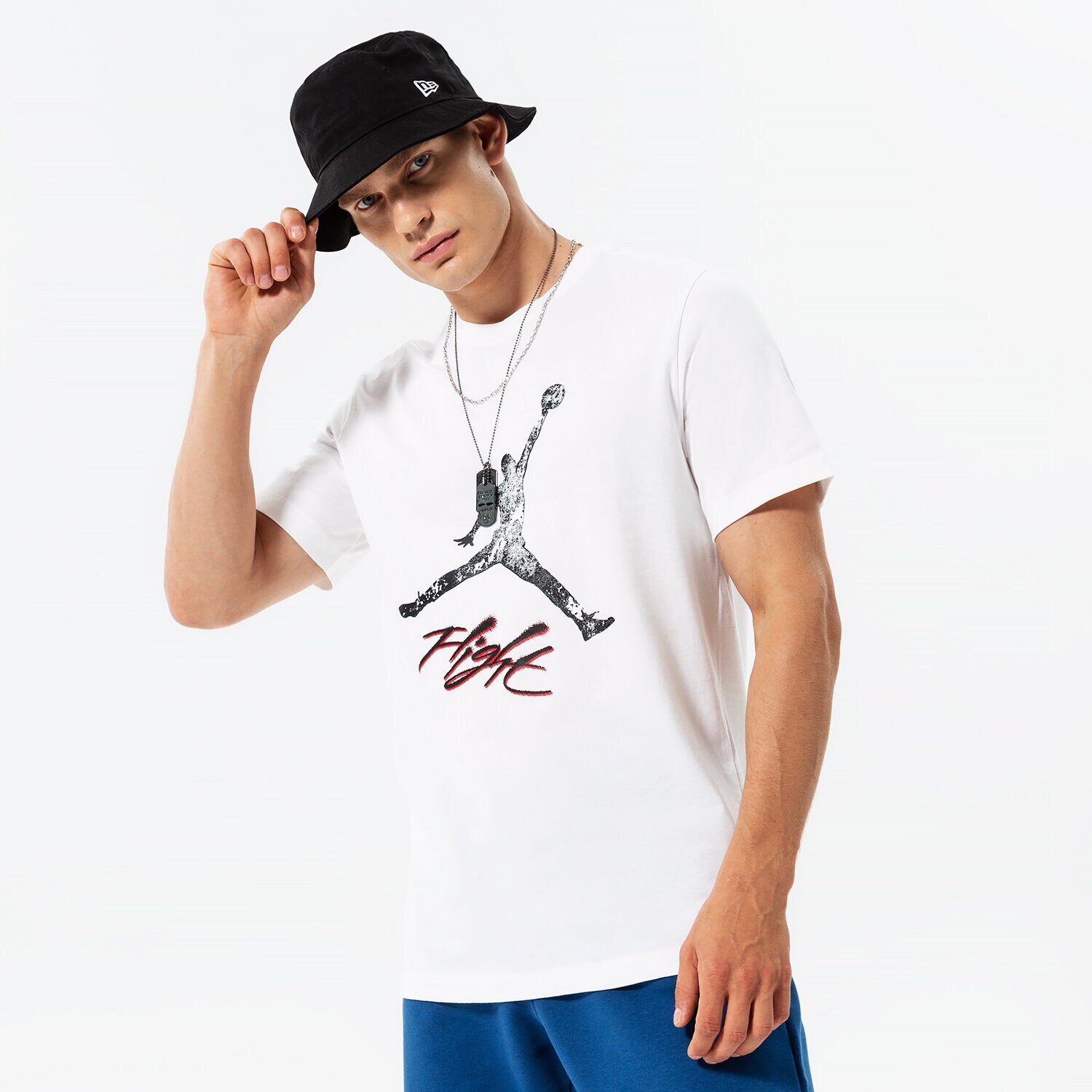 Bărbați tricou JORDAN TRICOU M J ESS JUMPMAN SS CREW DQ7376-100 Alb