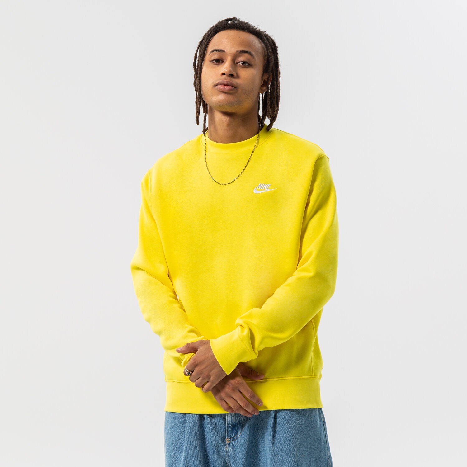Bărbați bluză NIKE BLUZĂ NIKE SPORTSWEAR CLUB FLEECE BV2662-765 Galben