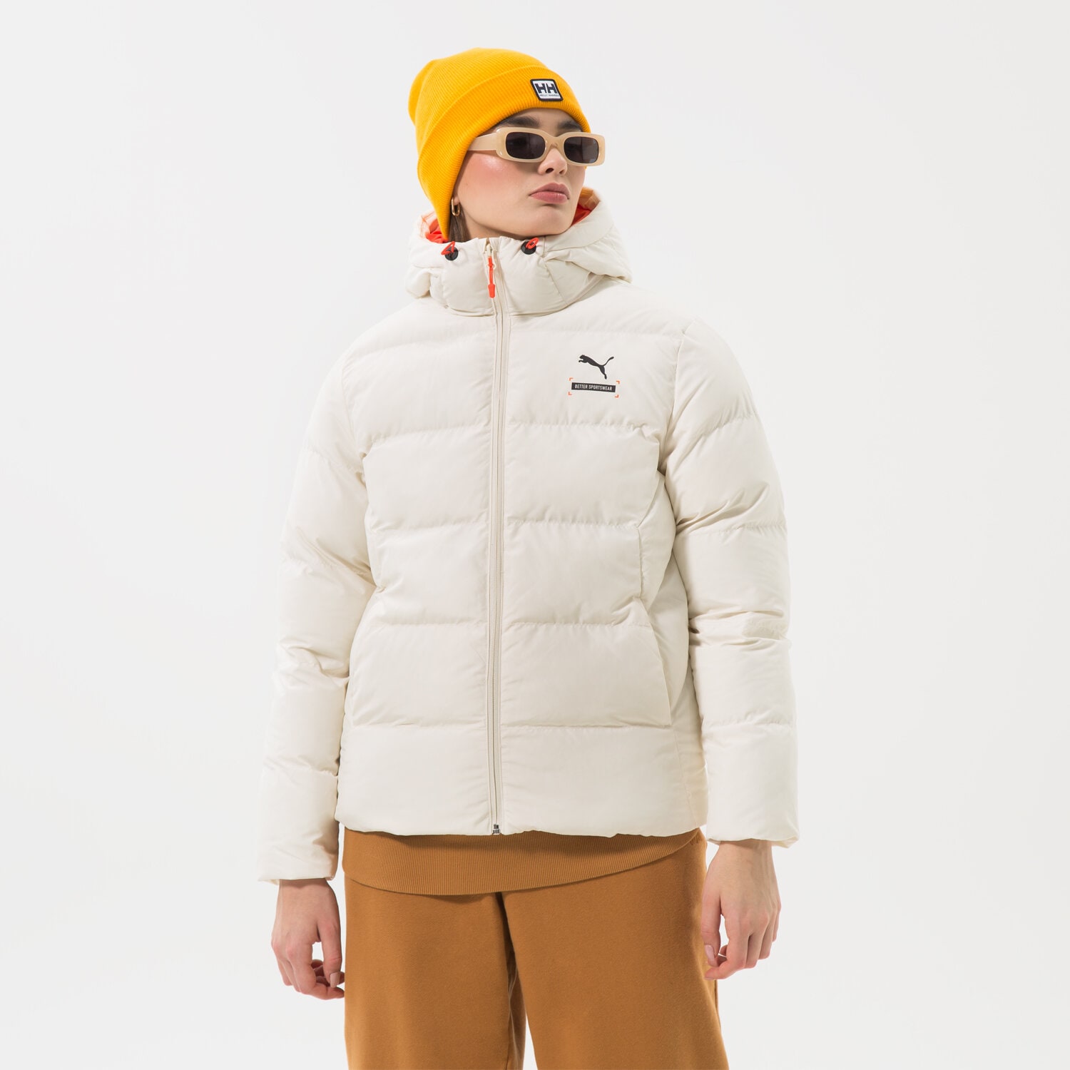 Femei geacă de iarnă PUMA JACHETĂ DE IARNĂ BETTER   SPORTSWEAR HOODED PUFFER 849393 65 Alb