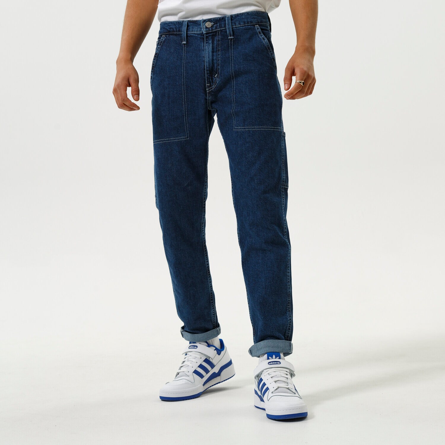 Bărbați pantaloni LEVI'S PANTALONI  502 HI BALL UTILITY A2051-0002 Bleumarin