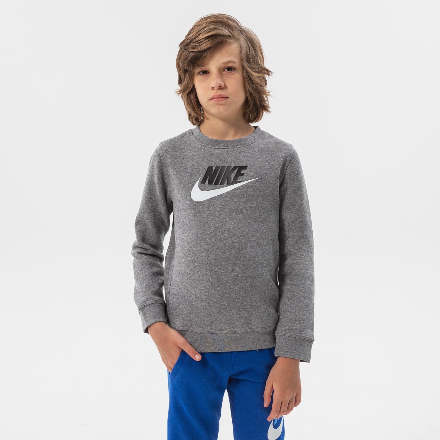 Copii bluză NIKE BLUZĂ SPORTSWEAR CLUB FLEECE BOY CV9297-092 Gri
