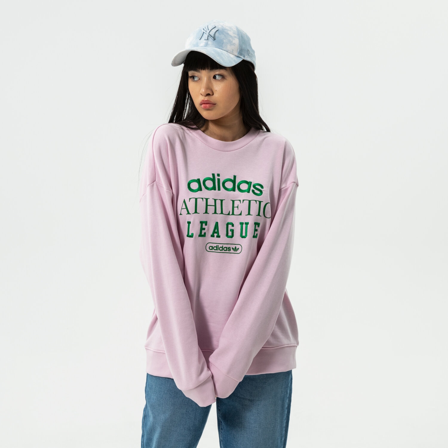 Femei bluză ADIDAS BLUZĂ CREW HL0043 Roz