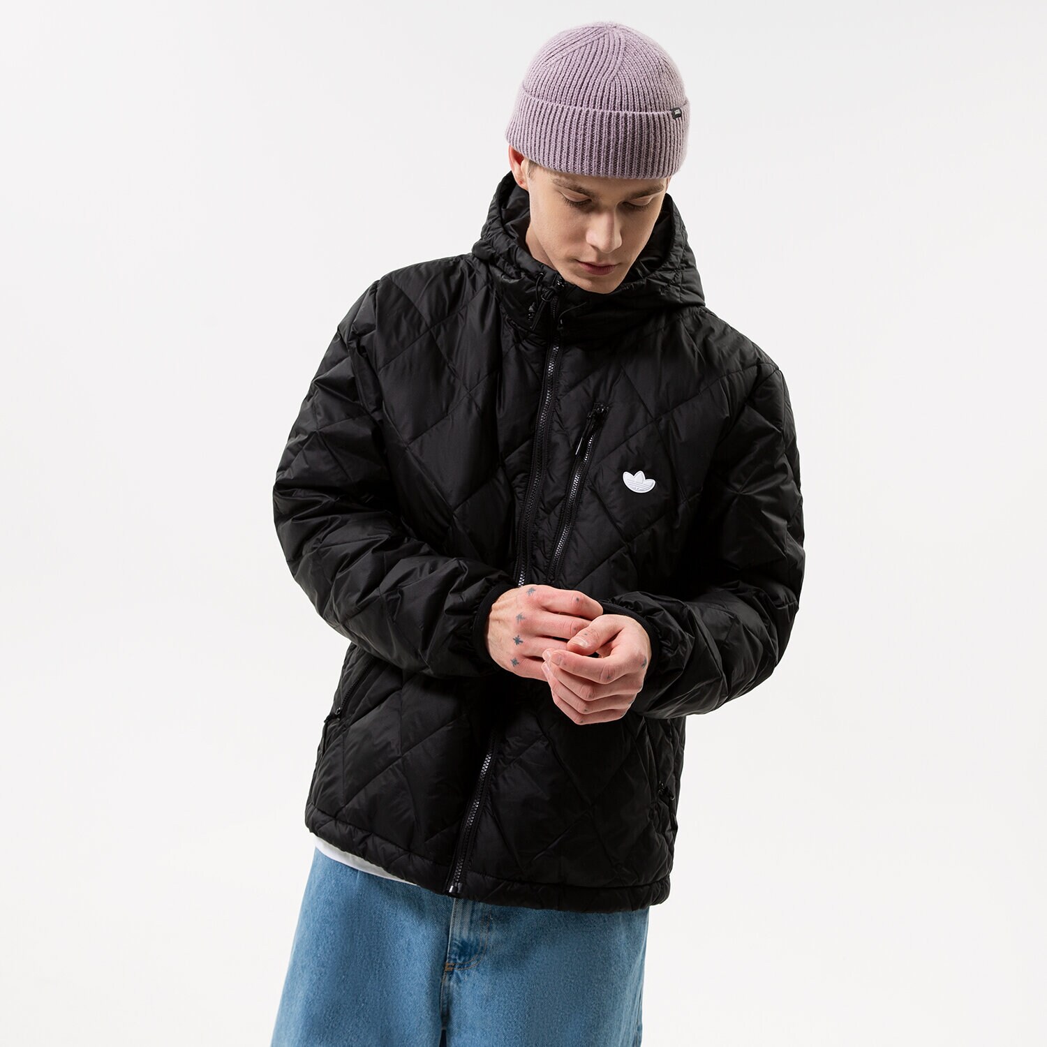 Bărbați eacă de iarnă ADIDAS JACHETĂ DE IARNĂ DOWN QUILT PUFF HL9205 Negru