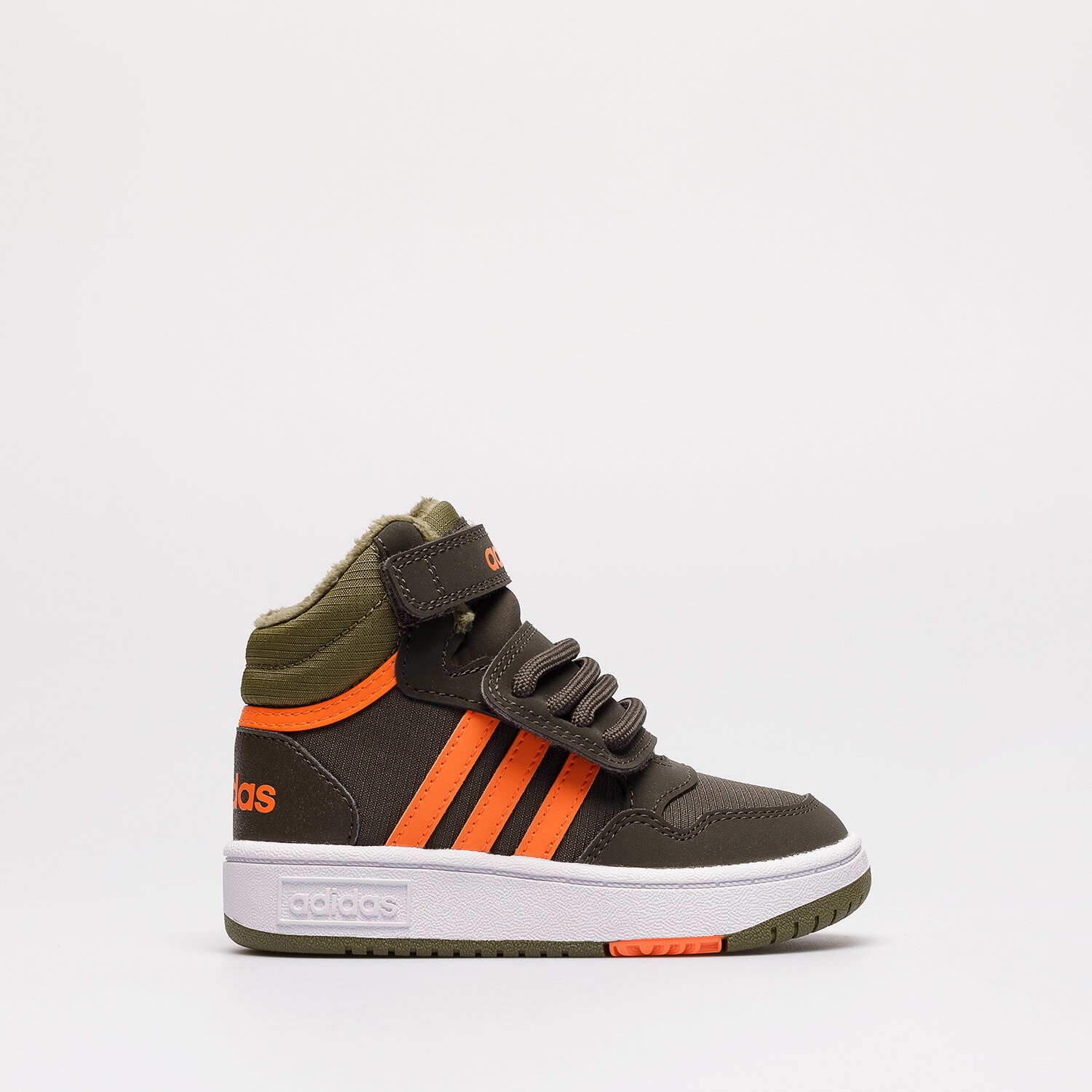 Copii pantofi sport ADIDAS HOOPS MID 3.0 FUR AC I  GW4480 Kaki