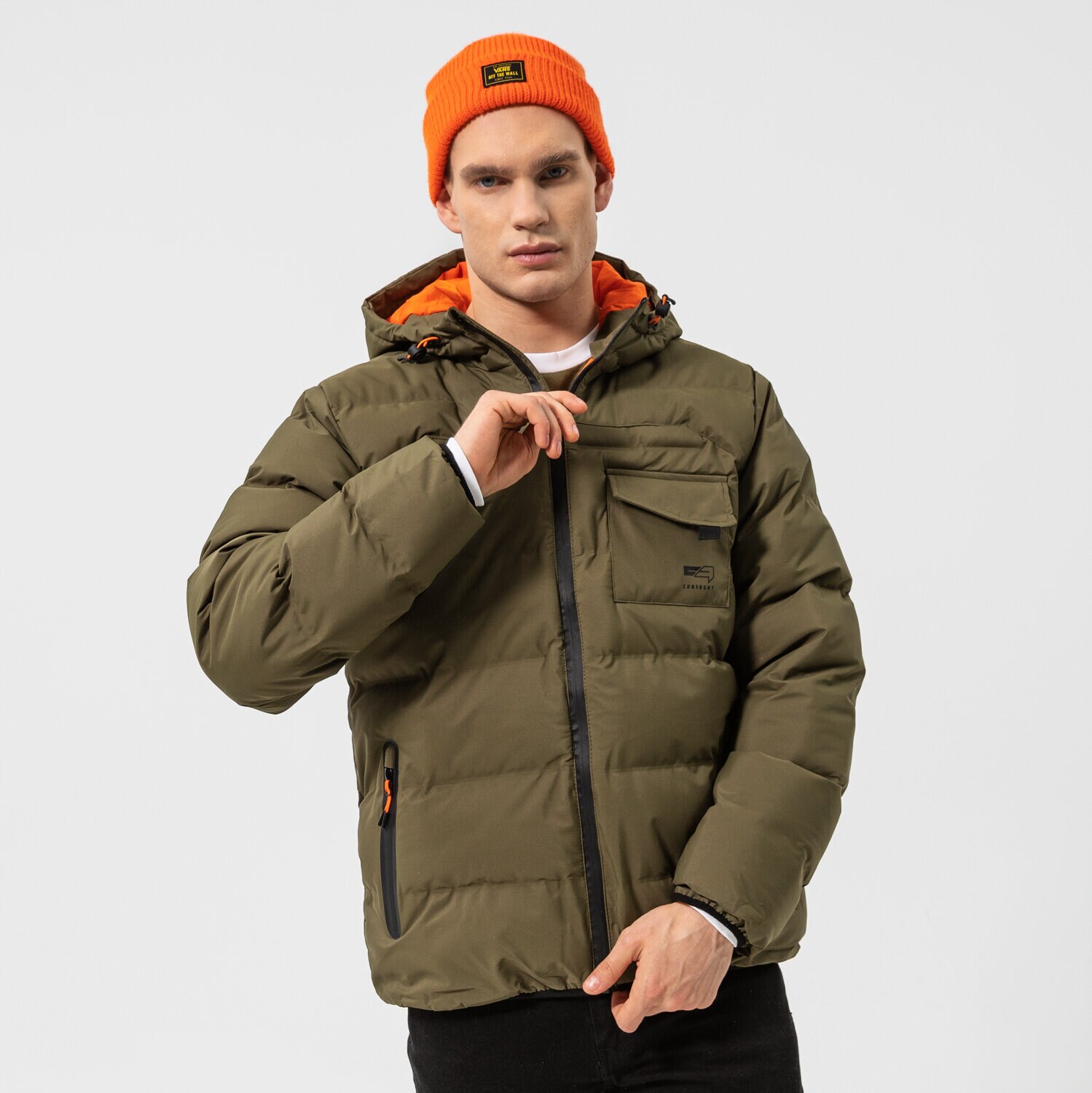 Bărbați eacă de iarnă CONFRONT JACHETĂ DE IARNĂ CITY ADVENTURE JACKET CF321KUM18002 Kaki