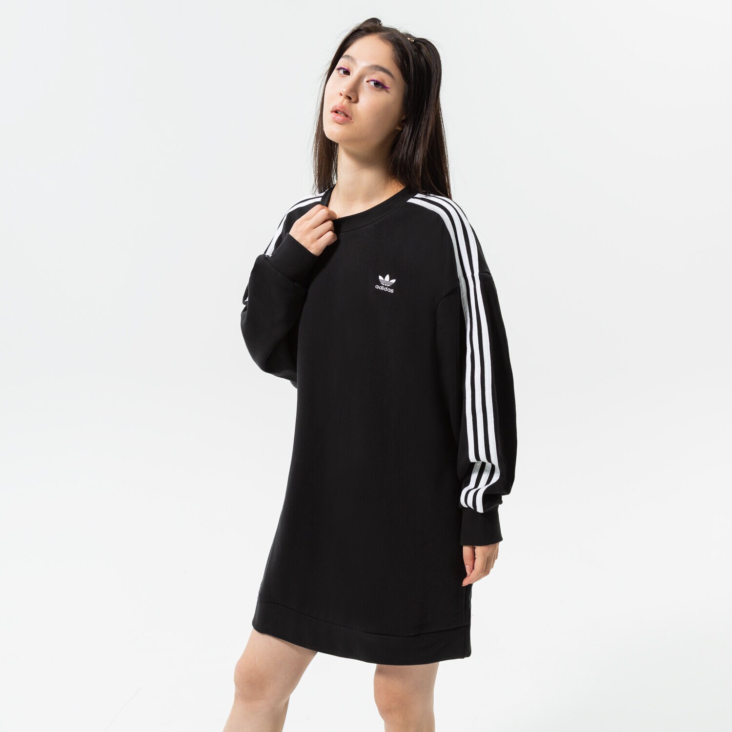 Femei rochii și fuste ADIDAS ROCHIE SWEATER TRENINGS HM4688 Negru