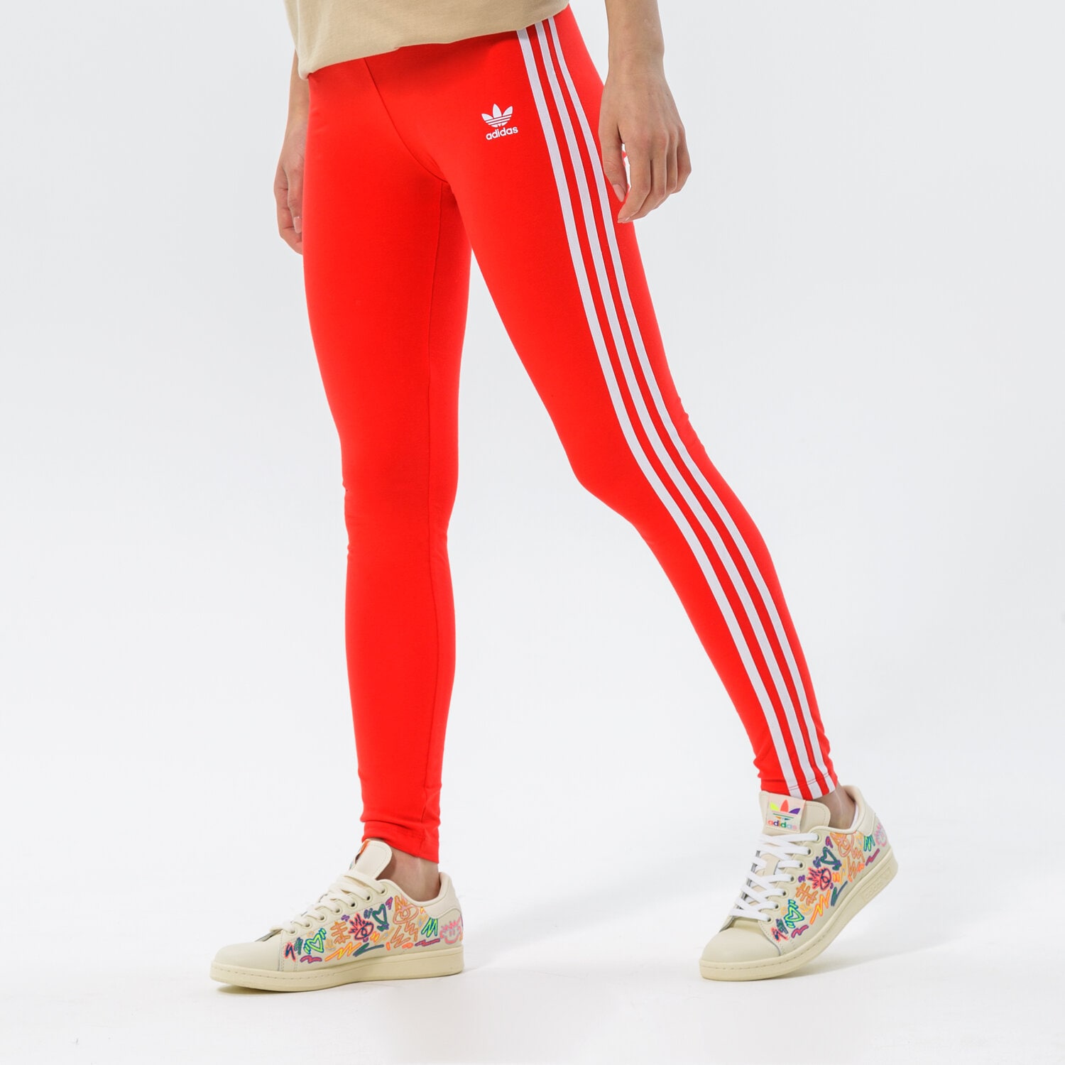 Femei pantaloni ADIDAS COLANȚI 3 STRIPES TIGHT HD2348 Roșu