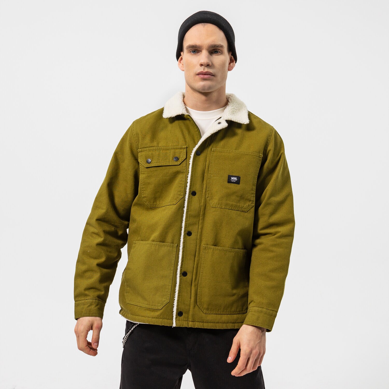 Bărbați eacă de iarnă VANS JACHETĂ MN DRILL CHORE COAT SHERPA VN0A5KLKYXV Kaki