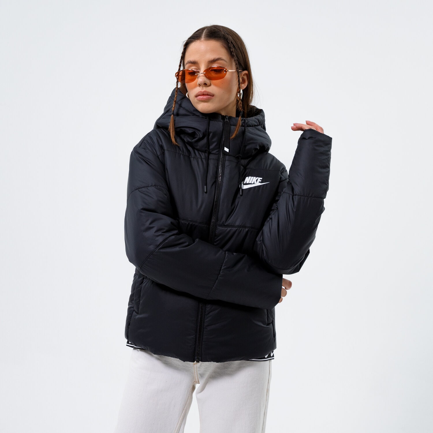 Femei geacă de iarnă NIKE JACHETĂ TAPE JACKET DJ6997-010 Negru