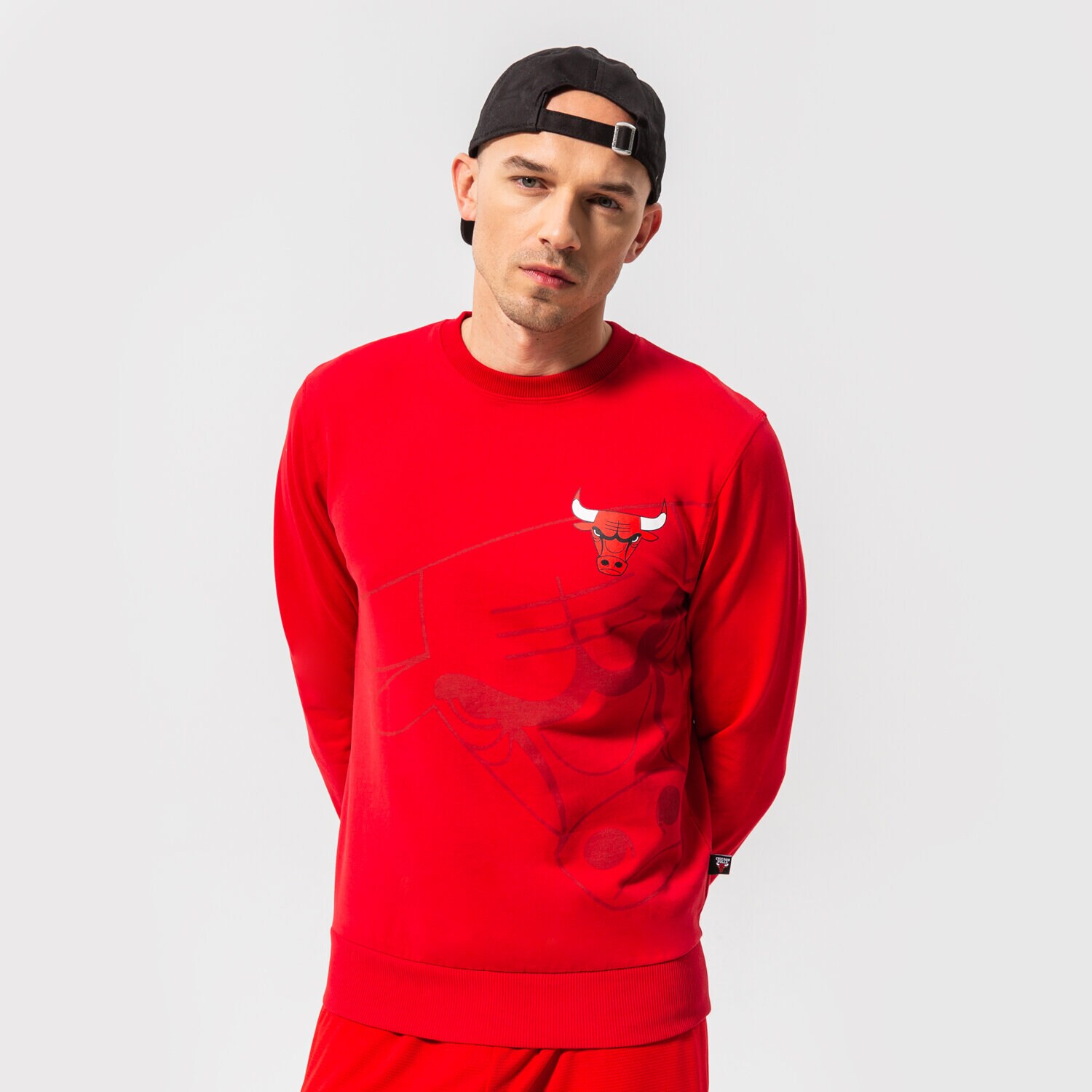 Bărbați bluză NEW ERA BLUZĂ WASHED GRAPHIC BULLS CHICAGO BULLS FDR 13083867 Roșu