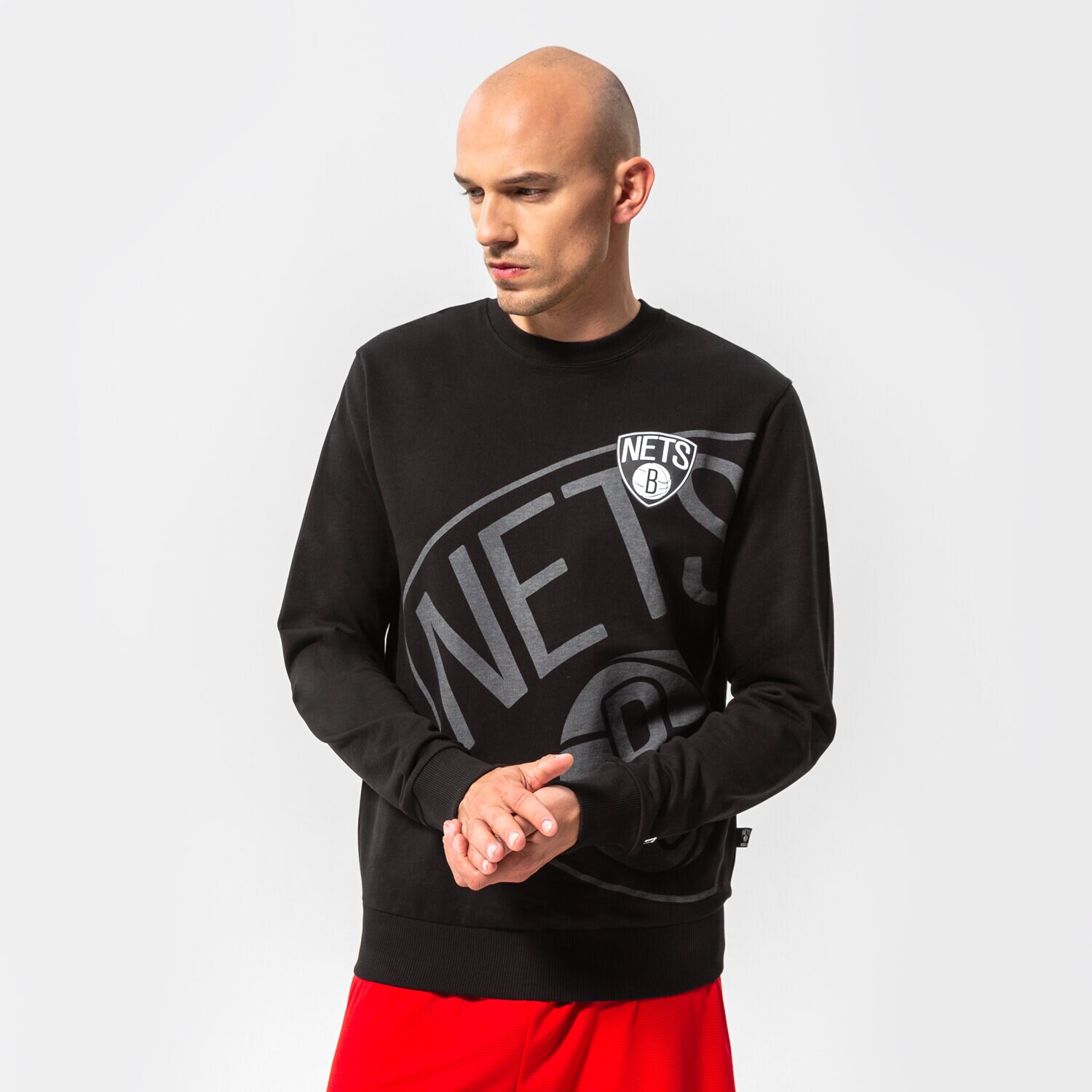 Bărbați bluză NEW ERA BLUZĂ WASHED GRAPHIC NETS BROOKLYN NETS BLK 13083868 Negru