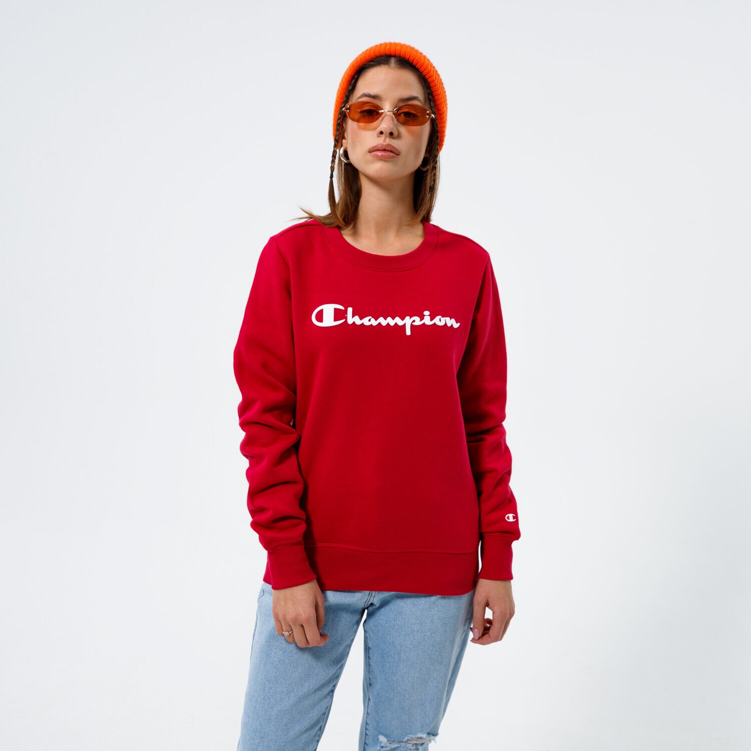 Femei bluză CHAMPION BLUZĂ CREWNECK SWEATSHIRT 113210RS061 Bordo