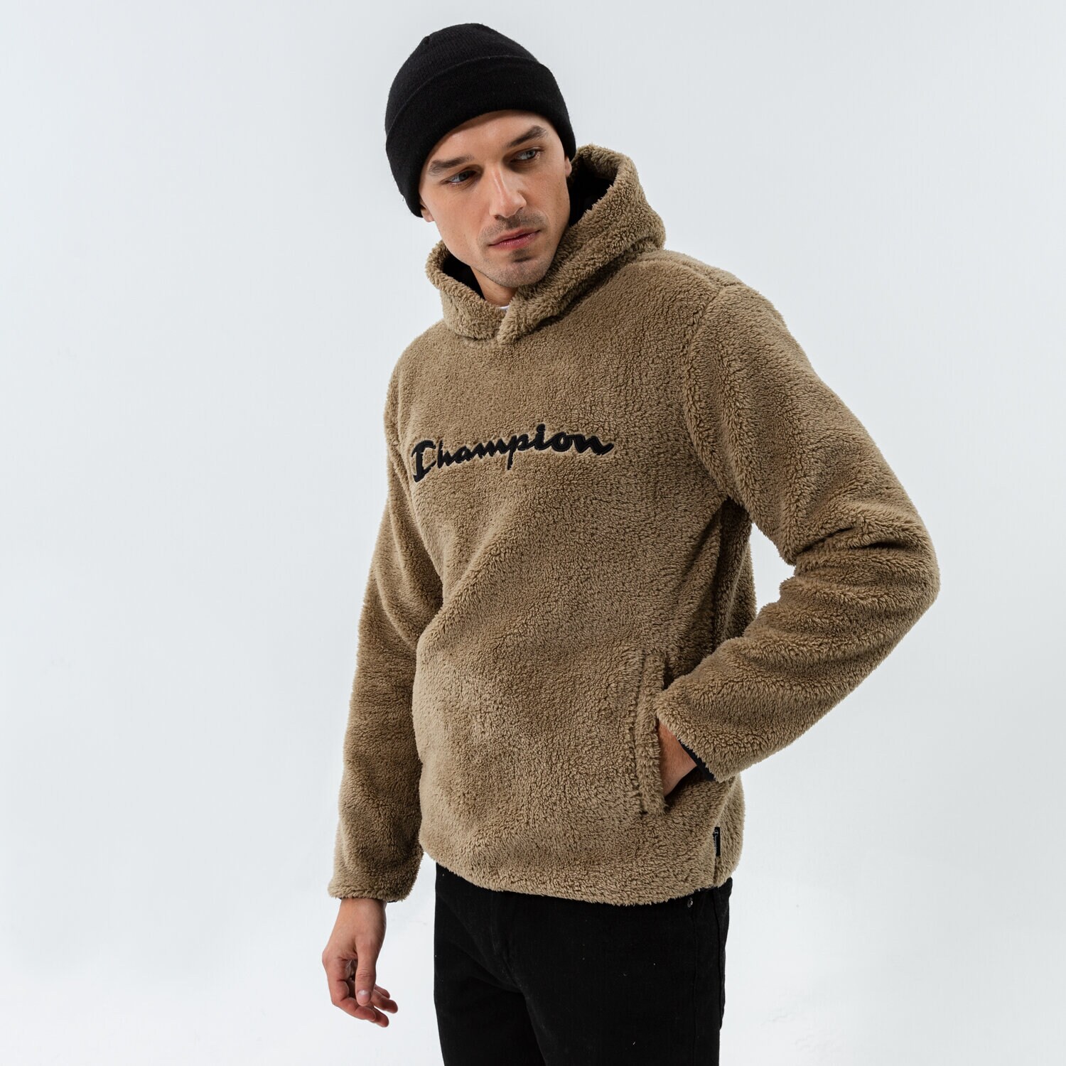 Bărbați bluză CHAMPION BLUZĂ CU GLUGĂ HOODED TOP 214973GS044 Kaki