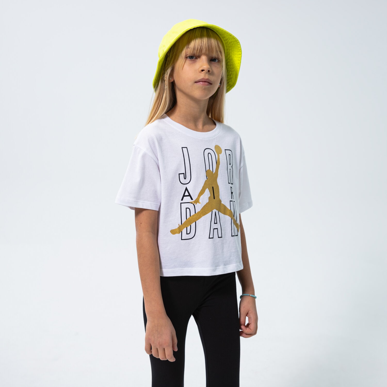 Copii tricou JORDAN TRICOU JDG JORDAN AIR SHINE GIRL 45B058001 Alb