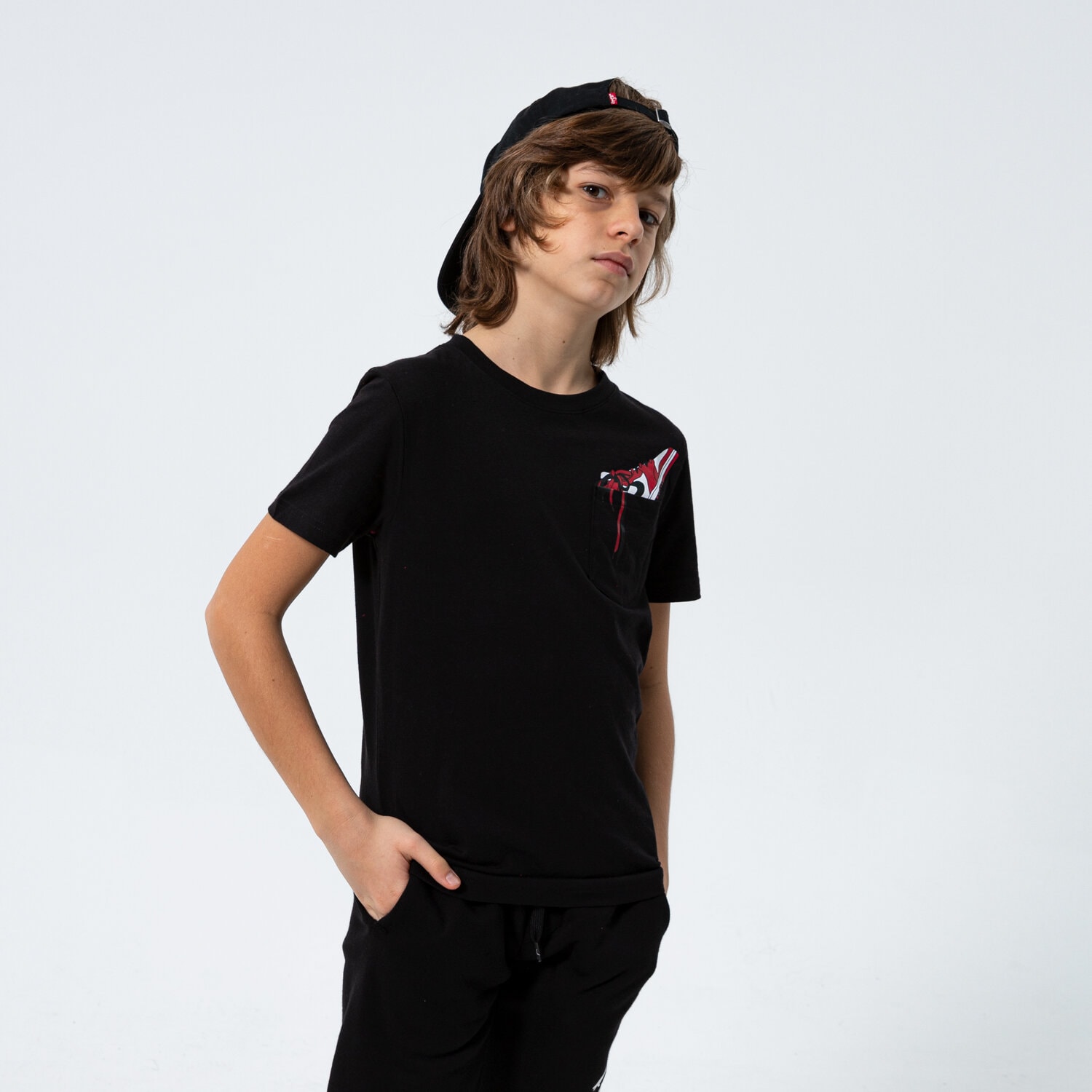 Copii tricou JORDAN TRICOU AJ1 POCKET PLAY BOY 95B092023 Negru