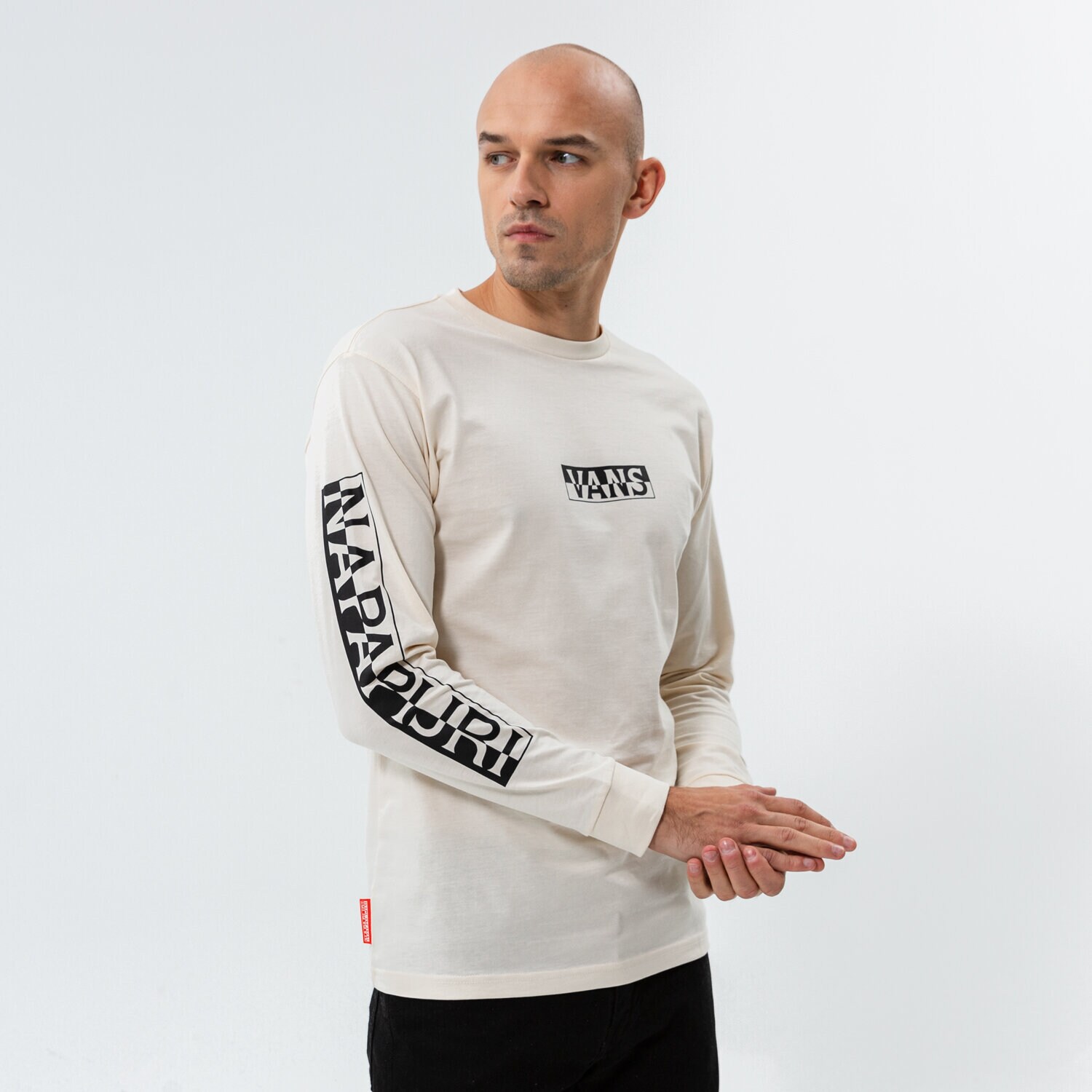 Bărbați tricou VANS TRICOU MN VANS X NAPAPIJRI LS VN0A541GZM61 Alb