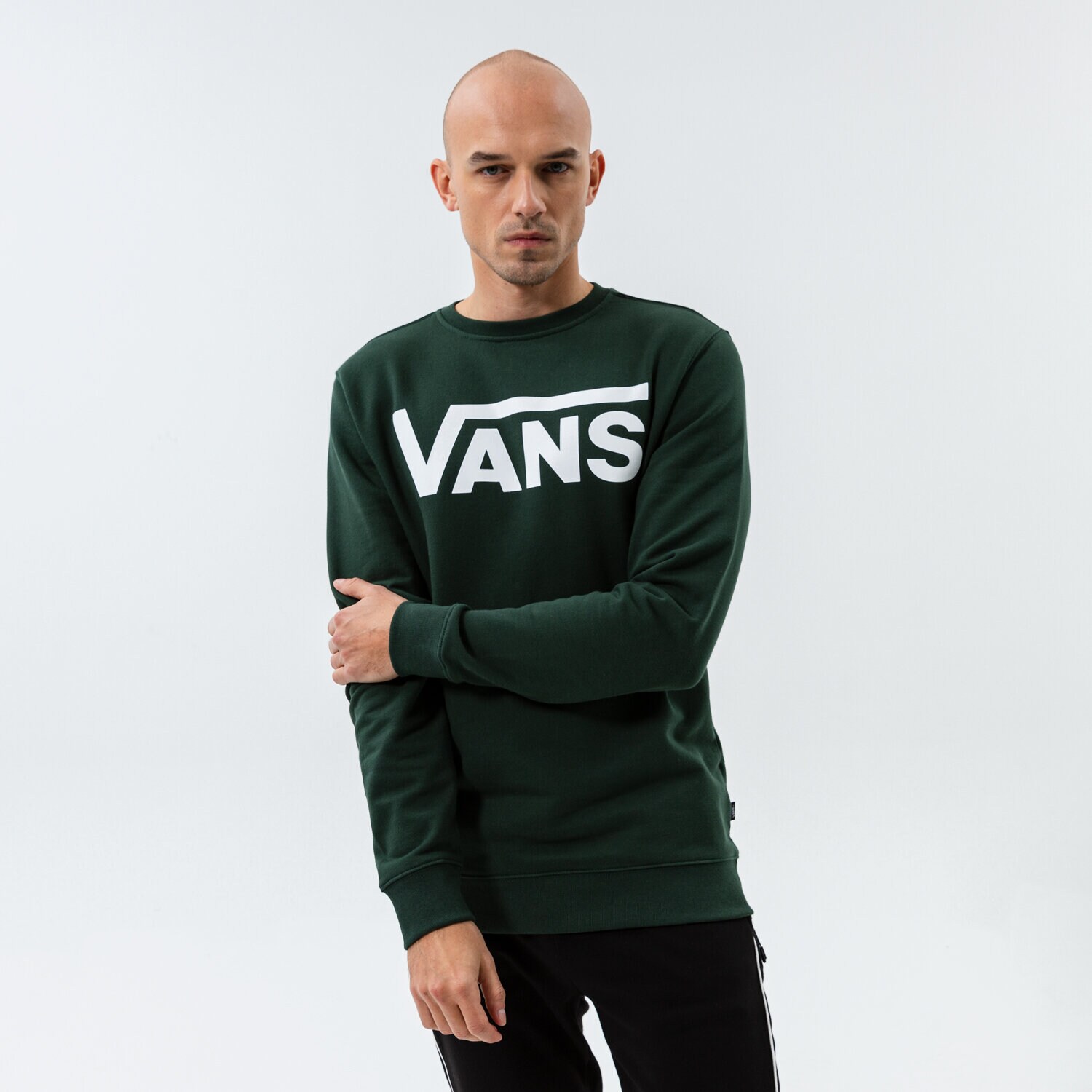 Bărbați bluză VANS BLUZĂ MN VANS CLASSIC CREW II VN0A456A4CL Verde