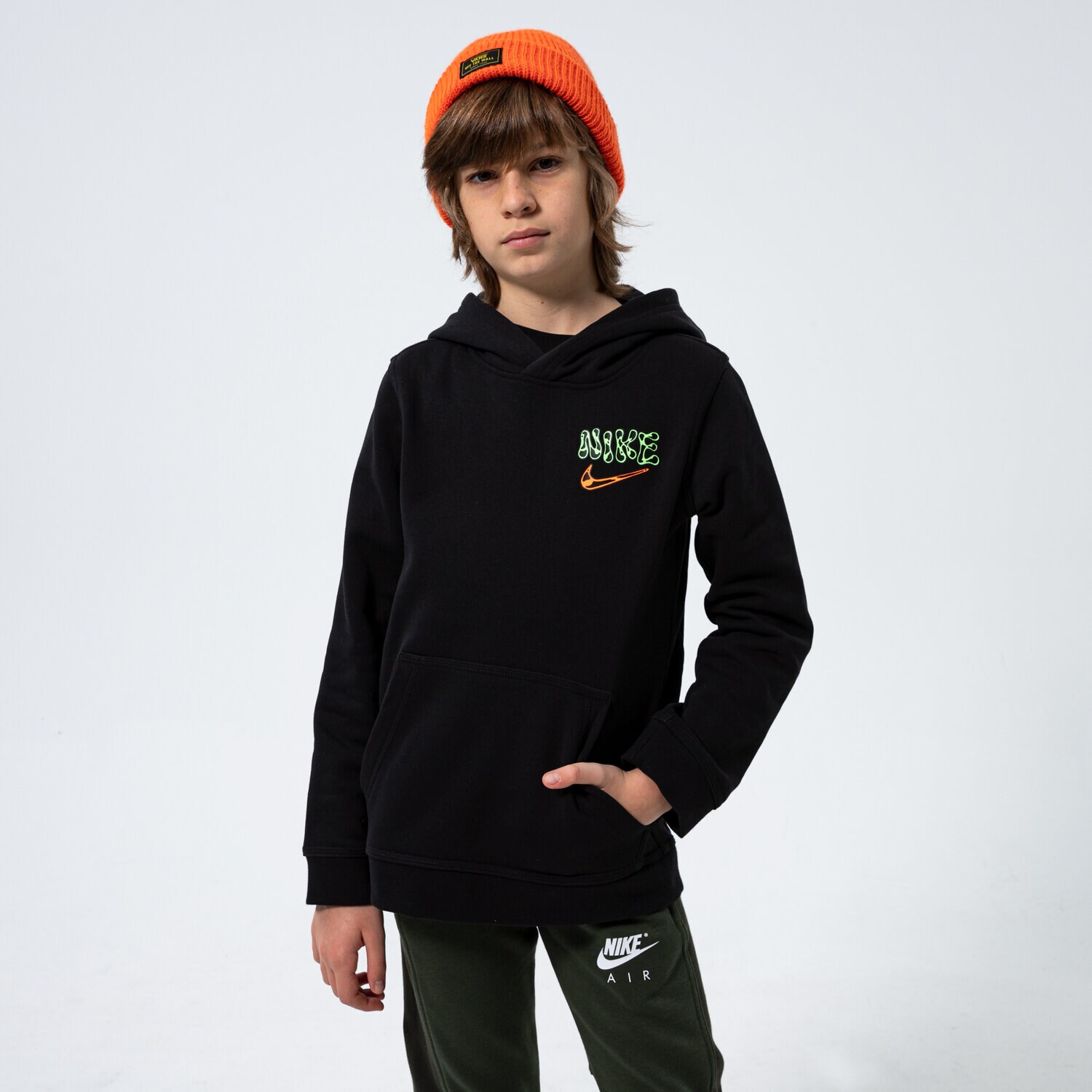 Copii bluză NIKE BLUZĂ CU GLUGĂ B NSW PO BOY DM4092-010 Negru