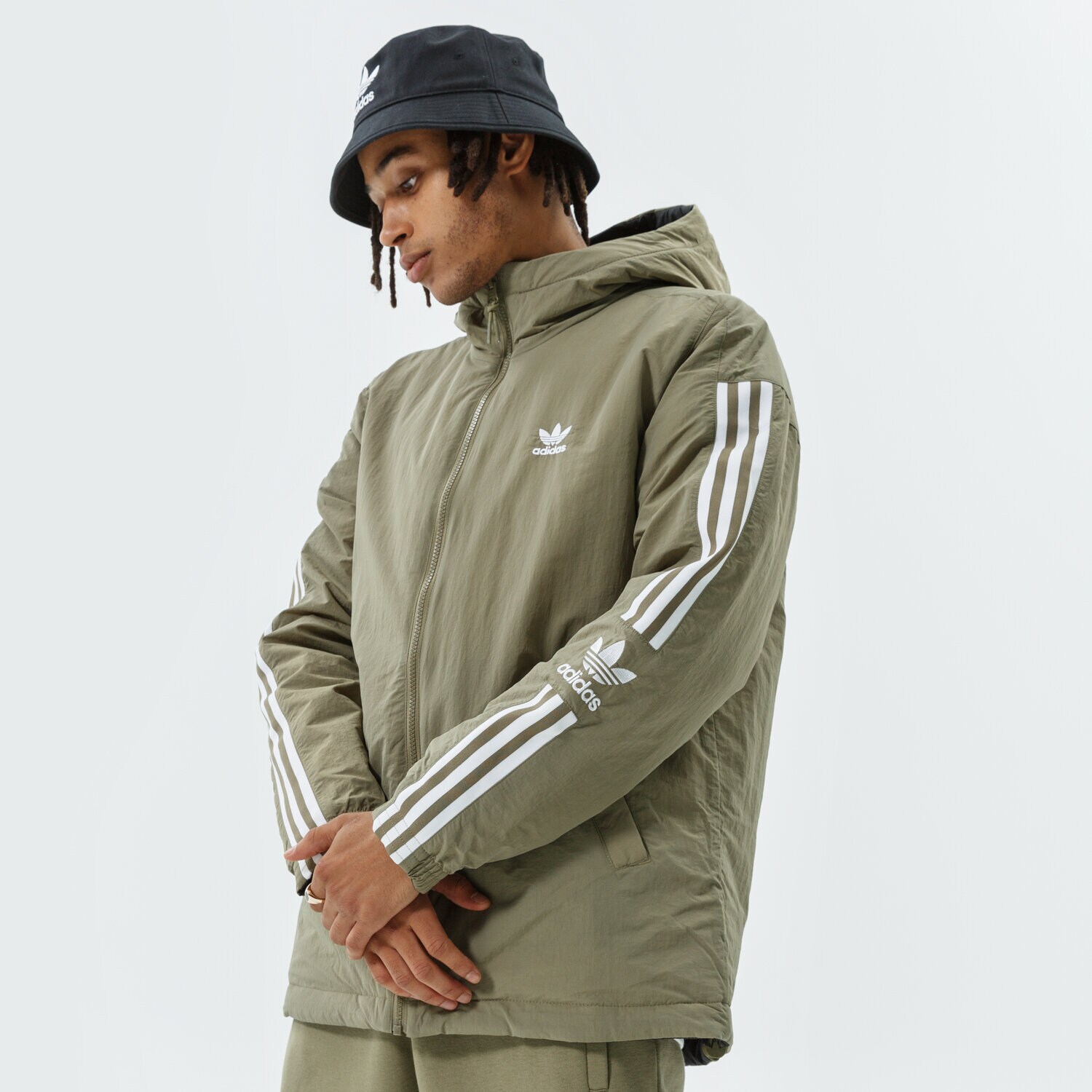Bărbați eacă de iarnă ADIDAS JACHETĂ LOCK-UP PADD JK H14121 Negru
