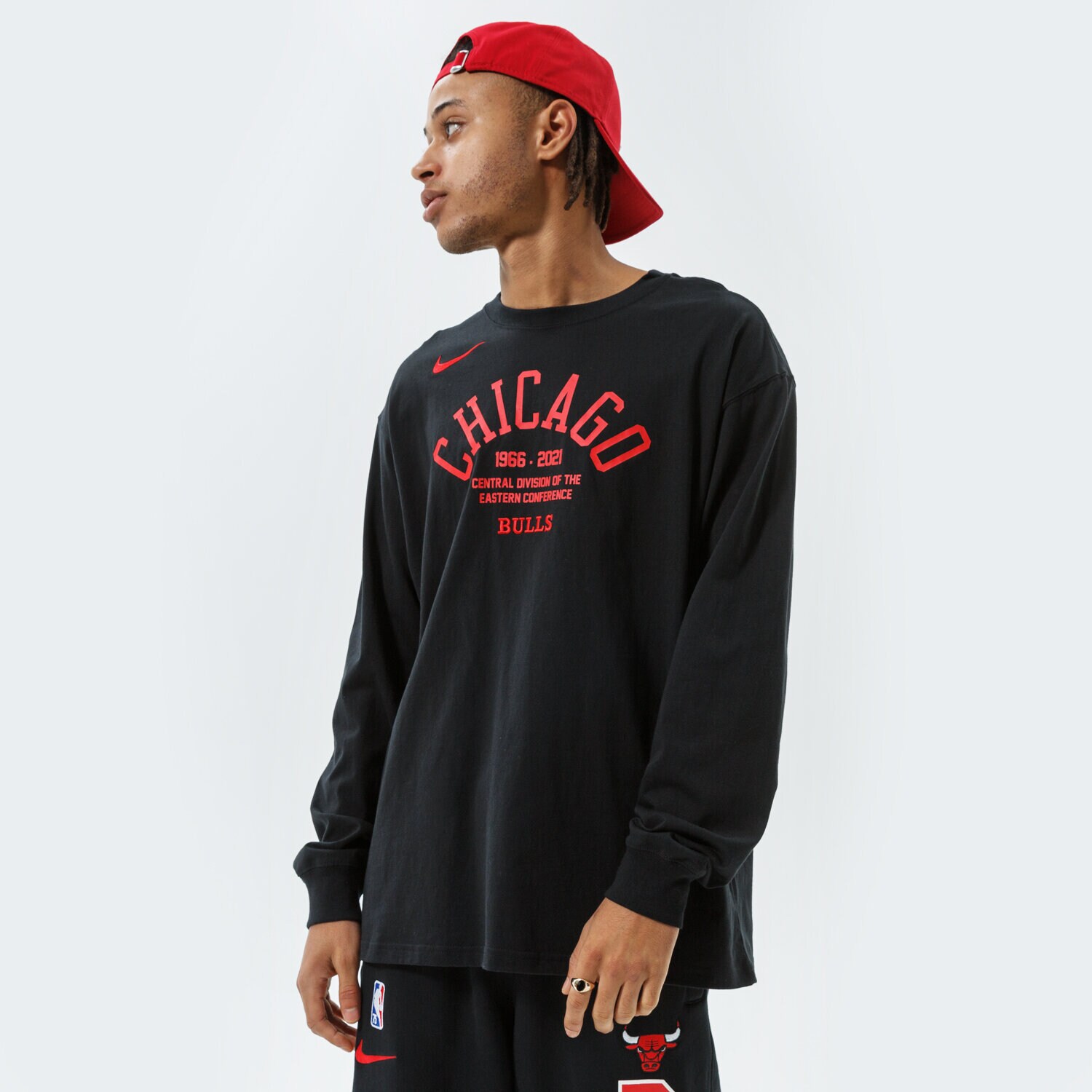 Bărbați tricou NIKE TRICOU CHI M NK CTS TM ELMNT LS TEE NBA DA5891-010 Negru