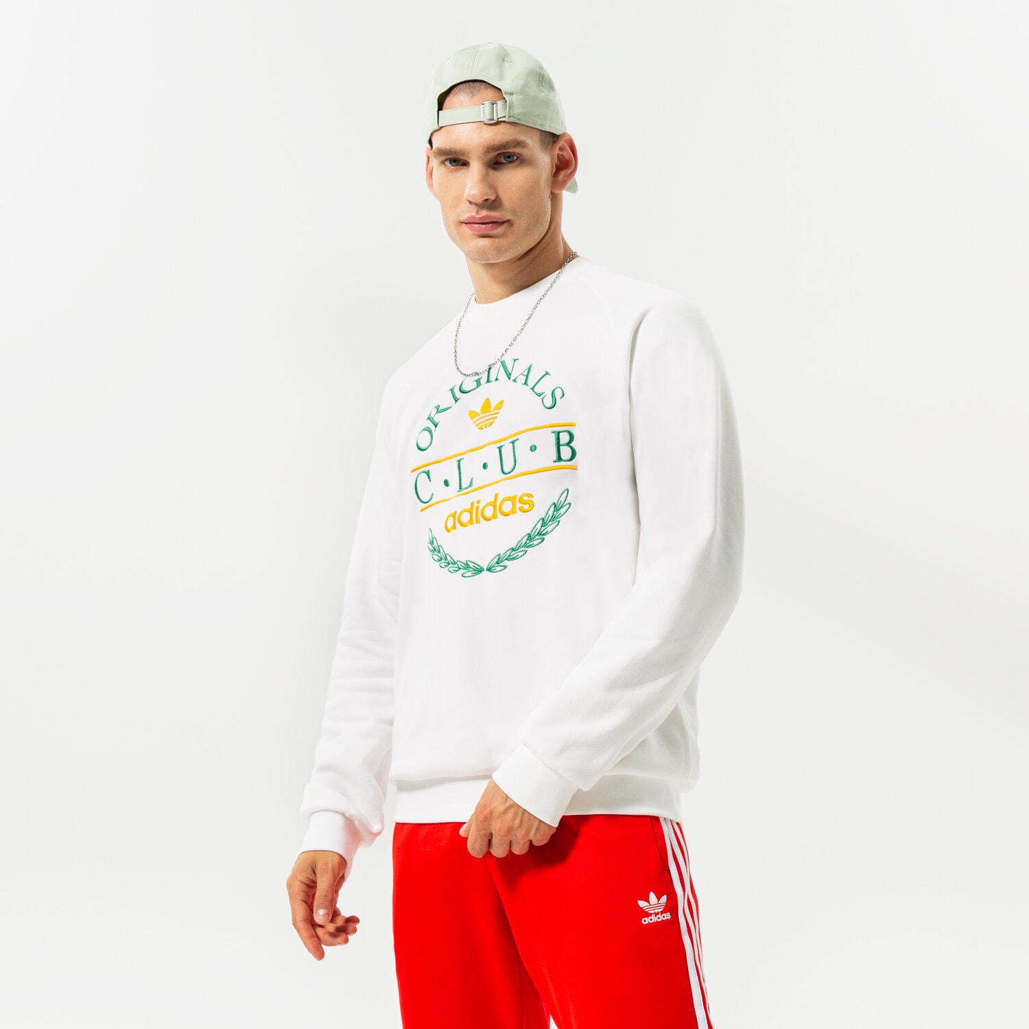 Bărbați bluză ADIDAS BLUZĂ CLUB SWEATER HR7894 Alb