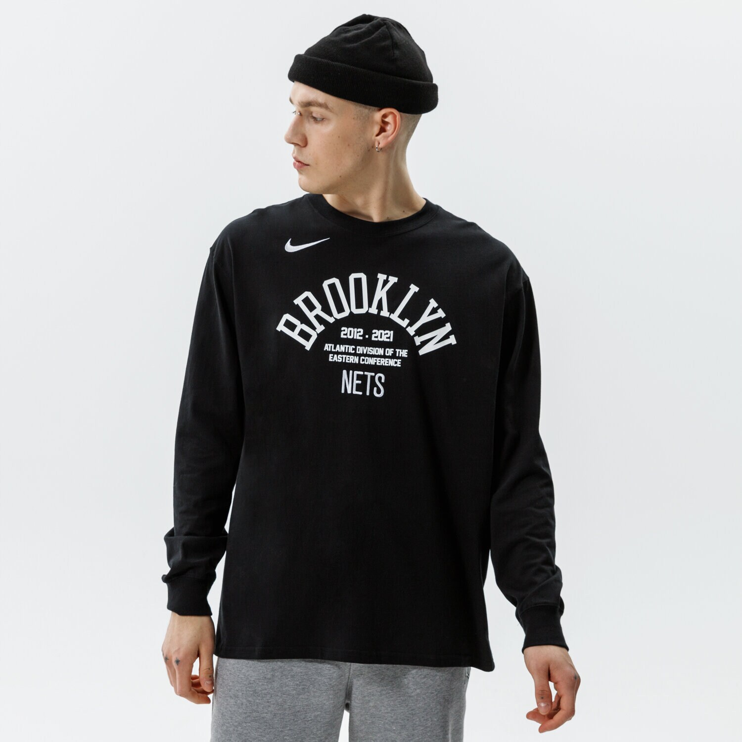 Bărbați tricou NIKE TRICOU BKN M NK CTS TM ELMNT LS TEE NBA DA5887-010 Negru