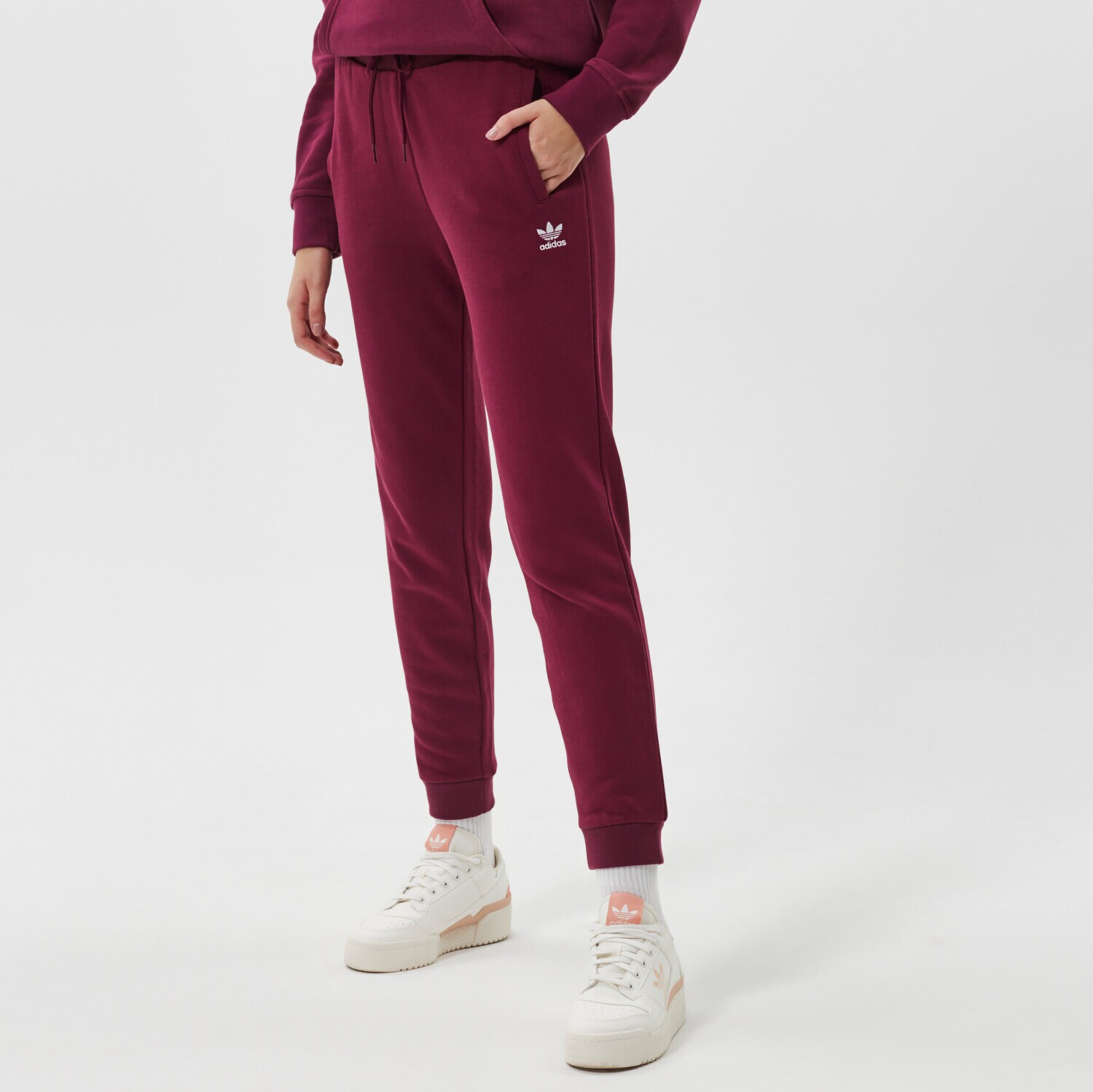 Femei pantaloni ADIDAS PANTALONI  TRACK PANT H37879 Bordo