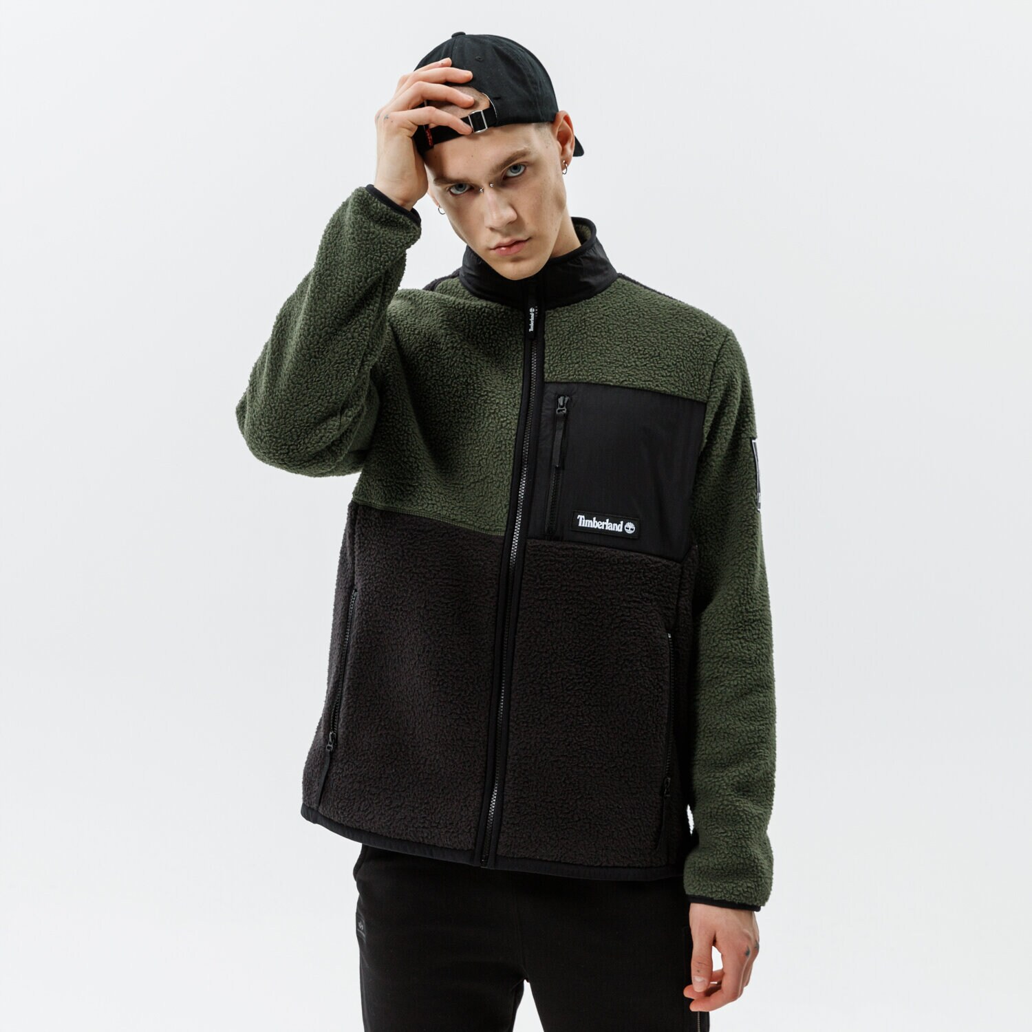 Bărbați eacă de iarnă TIMBERLAND JACHETĂ YC OUTDOOR ARCHIVE SHERPA FLEECE JACKET TB0A24A5W741 Kaki