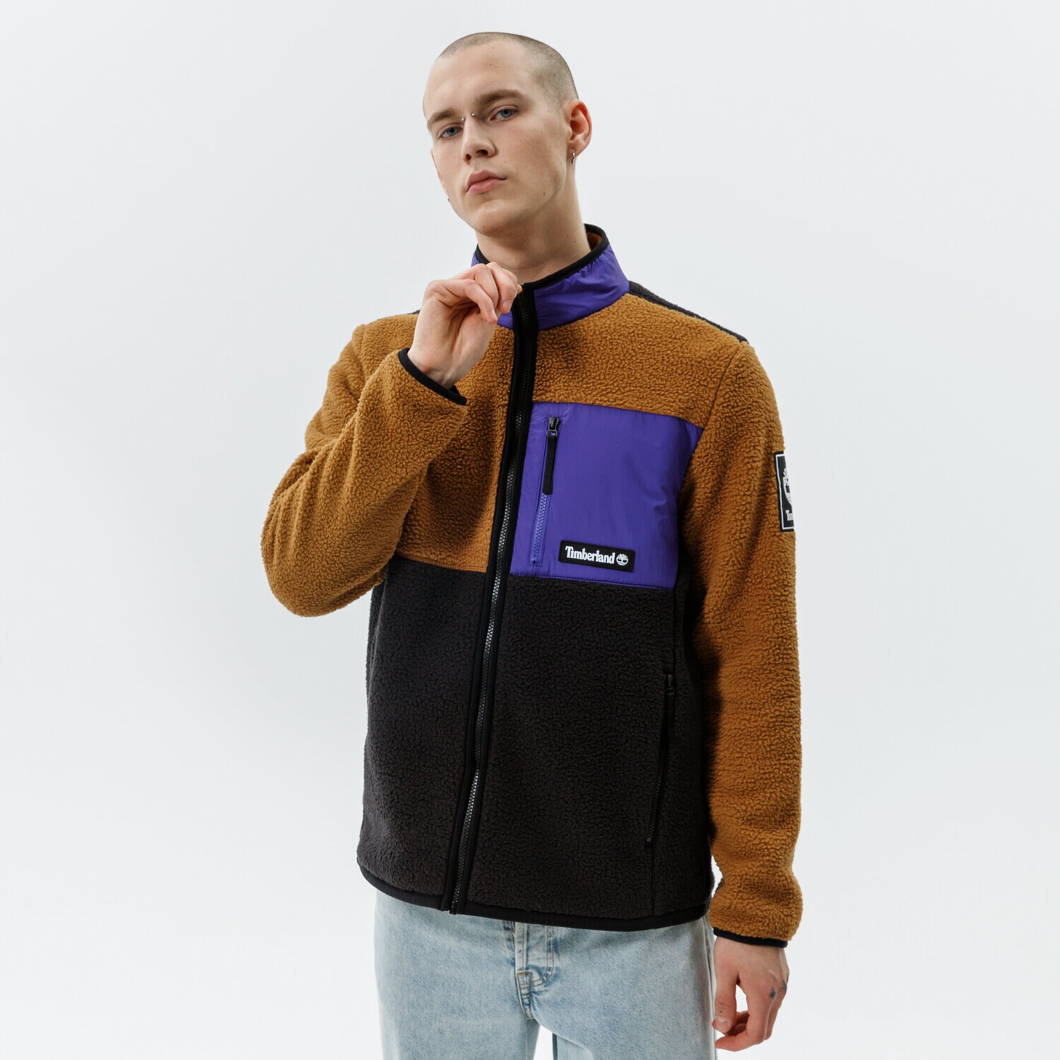 Bărbați eacă de iarnă TIMBERLAND JACHETĂ YC OUTDOOR ARCHIVE SHERPA FLEECE JACKET TB0A24A5CD51 Galben Muștar