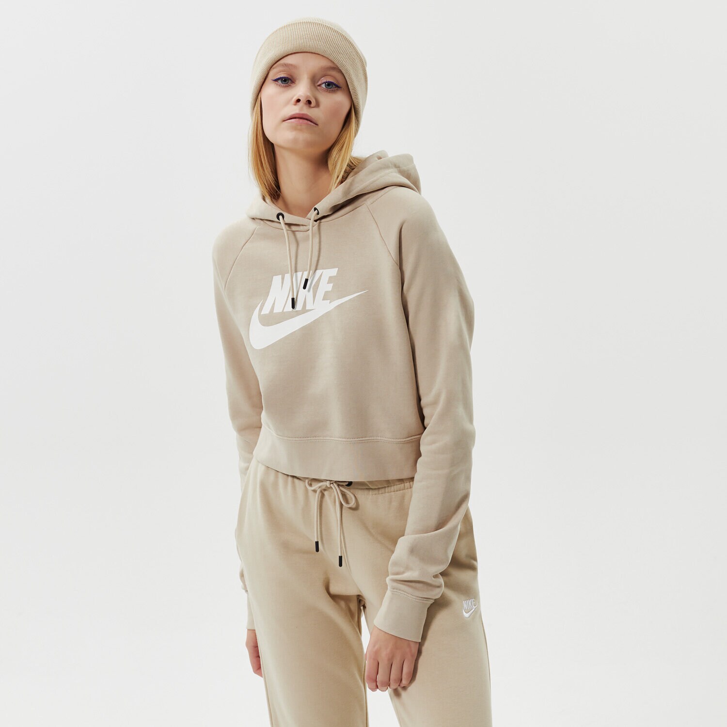 Femei bluză NIKE BLUZĂ CU GLUGĂ NIKE SPORTSWEAR ESSENTIAL CJ6327-206 Bej