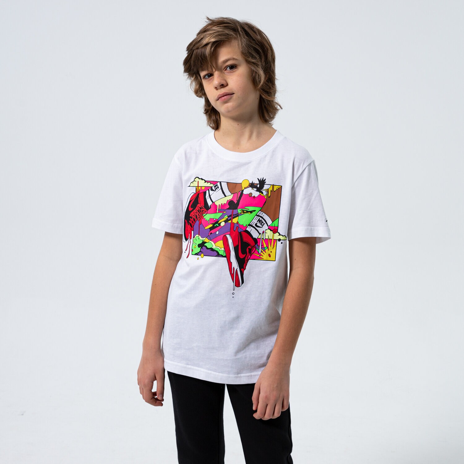 Copii tricou NIKE TSHIRT BOY 95B091001 Alb