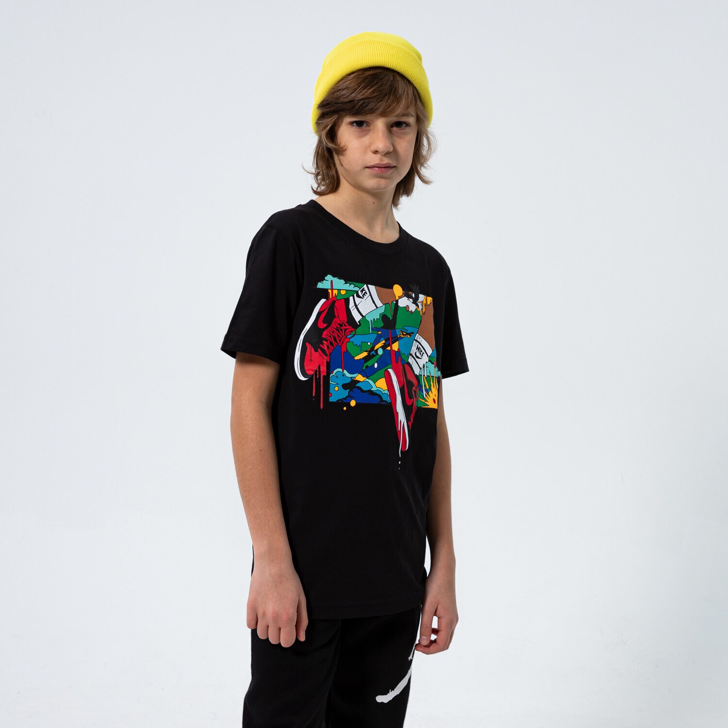 Copii tricou JORDAN TRICOU MJ DNA JUMPMAN BOY 95B091023 Negru