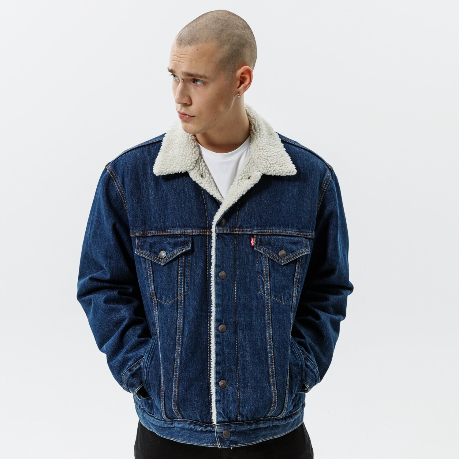 Bărbați jachetă LEVI'S JACHETĂ VTG FIT SHERPA TRUCKER 791290013 Albastru